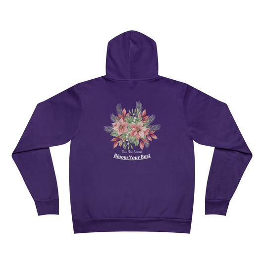 "This New Season – Bloom Your Best" - Floral Motivation Hoodie