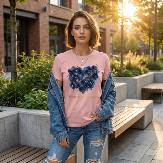Love Written in the Stars Tee – Celestial Valentine Shirt