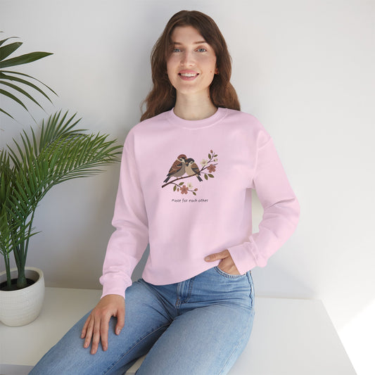 Made for Each Other Sweatshirt – Love Birds Valentine Crewneck