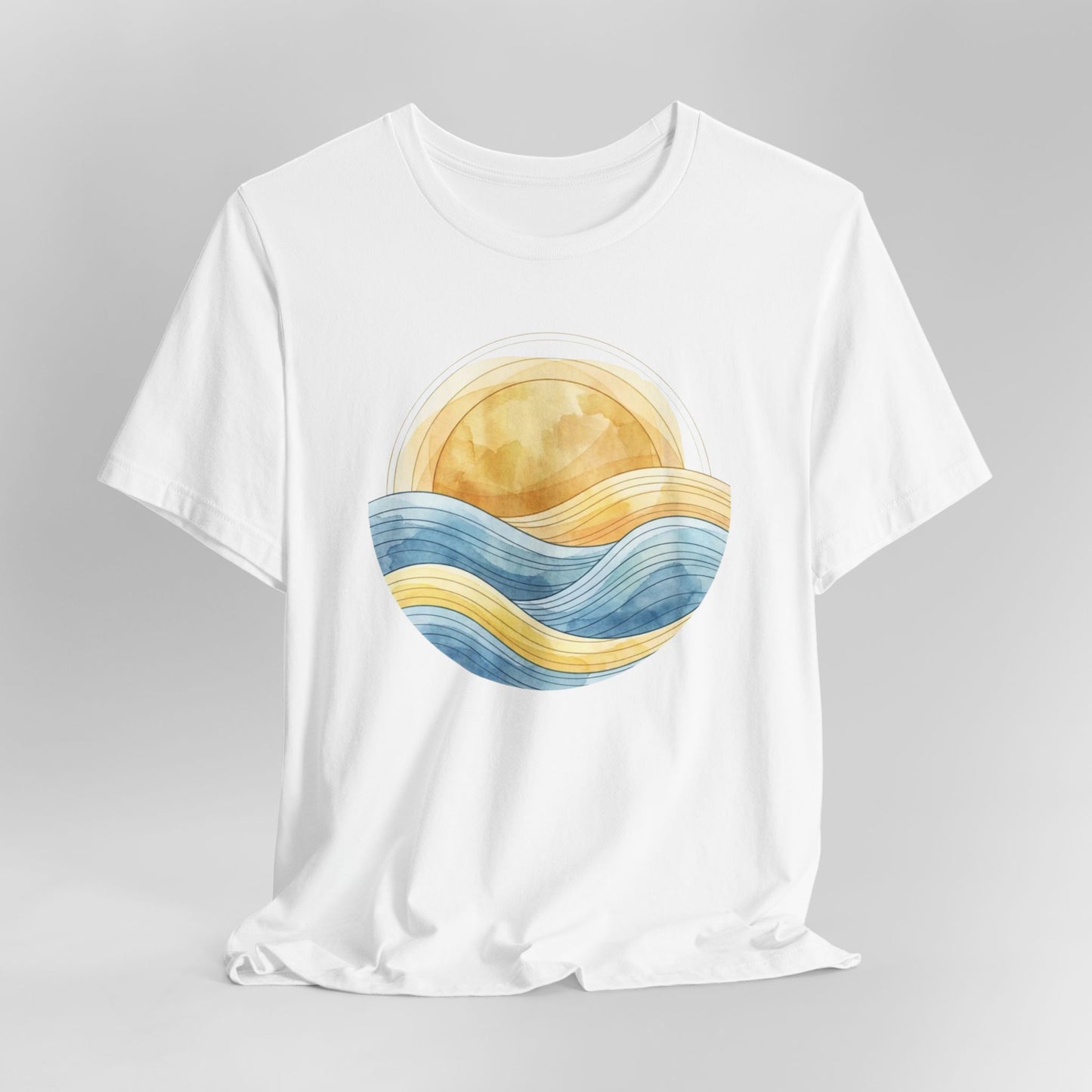 Sunrise Tee | Calm Motivational Sun & Wave Graphic Shirt