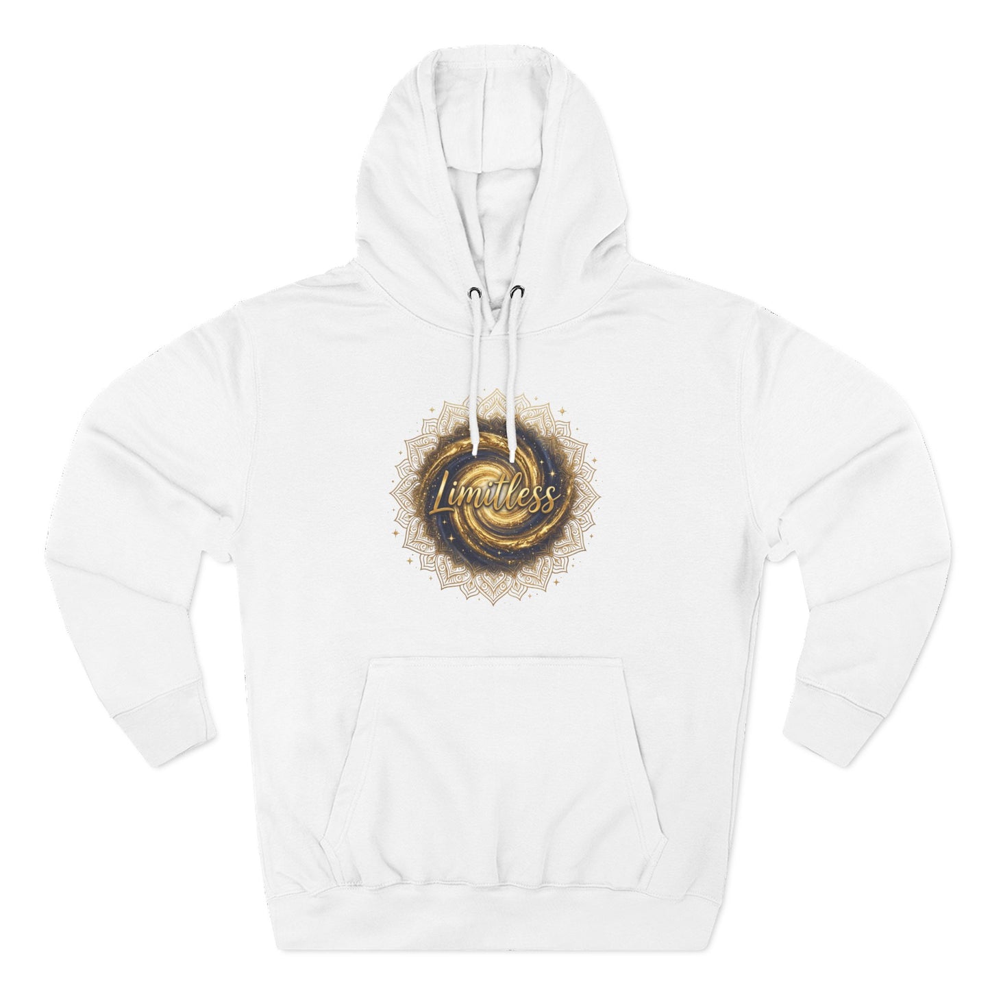 Limitless Gold Mandala Hoodie — Inspirational Graphic Fleece Pullover
