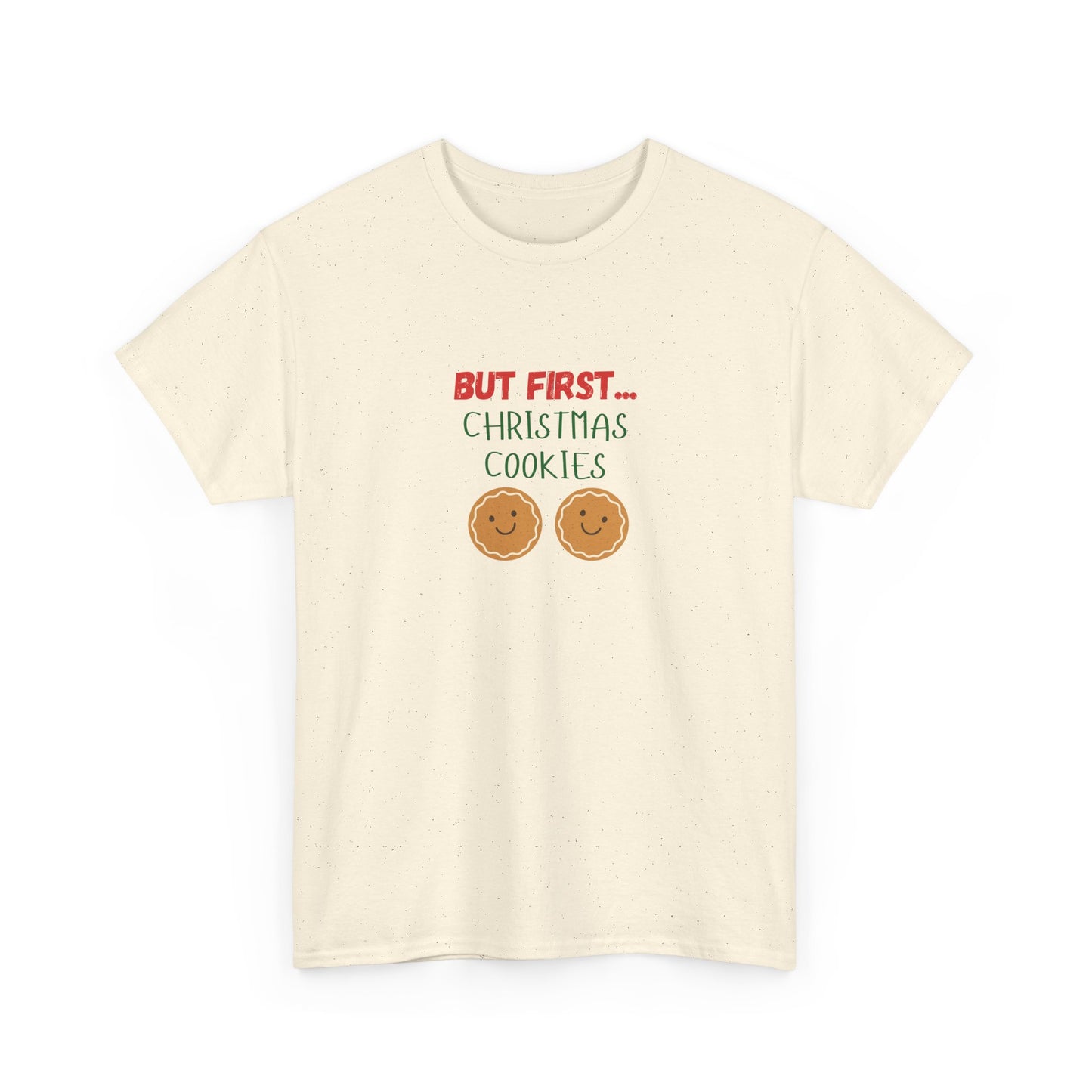 But First Cookies T-Shirt | Minimal Holiday Cookie Graphic Tee