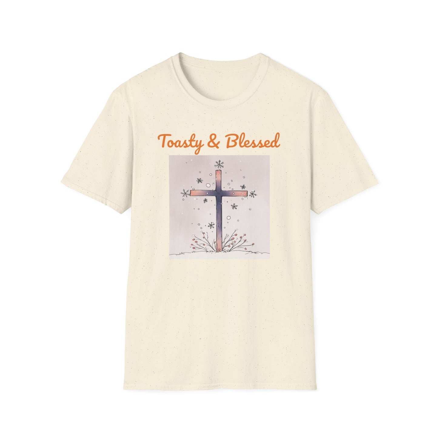 Toasty & Blessed Christian Cross T-Shirt — Cozy & Faith-Inspired