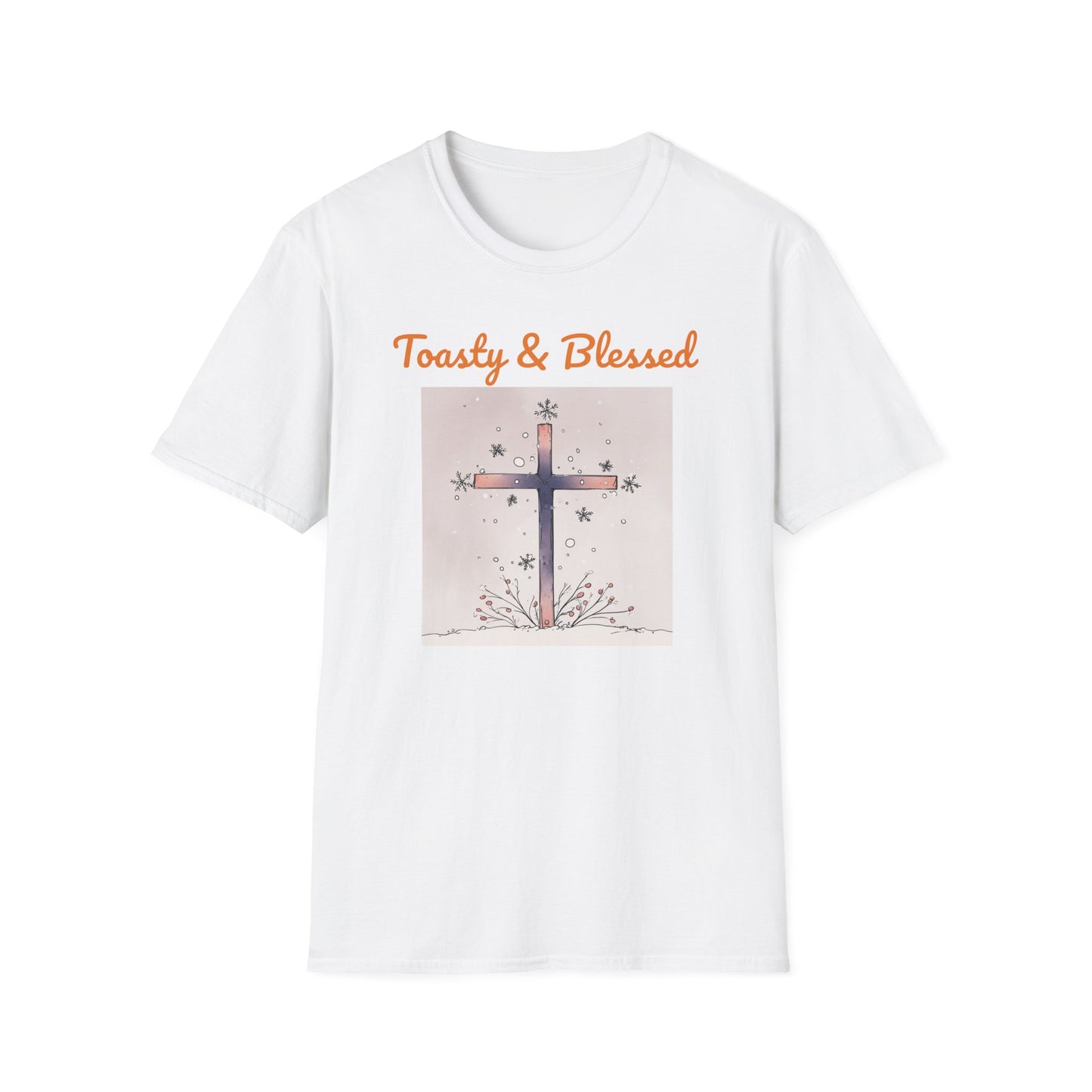 Toasty & Blessed Christian Cross T-Shirt — Cozy & Faith-Inspired