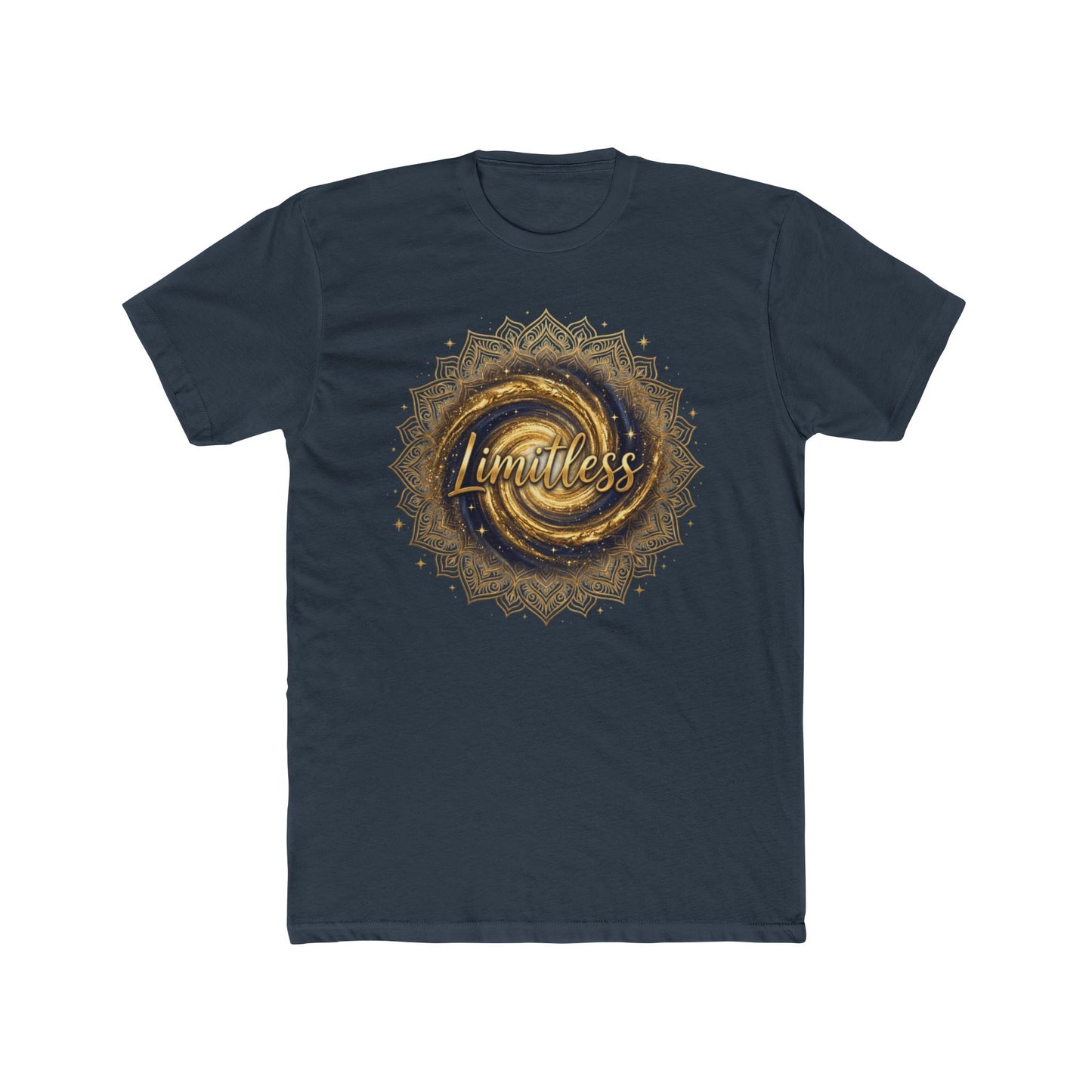 "Limitless" Tee | Inspirational Gold Mandala Galaxy Graphic T-Shirt