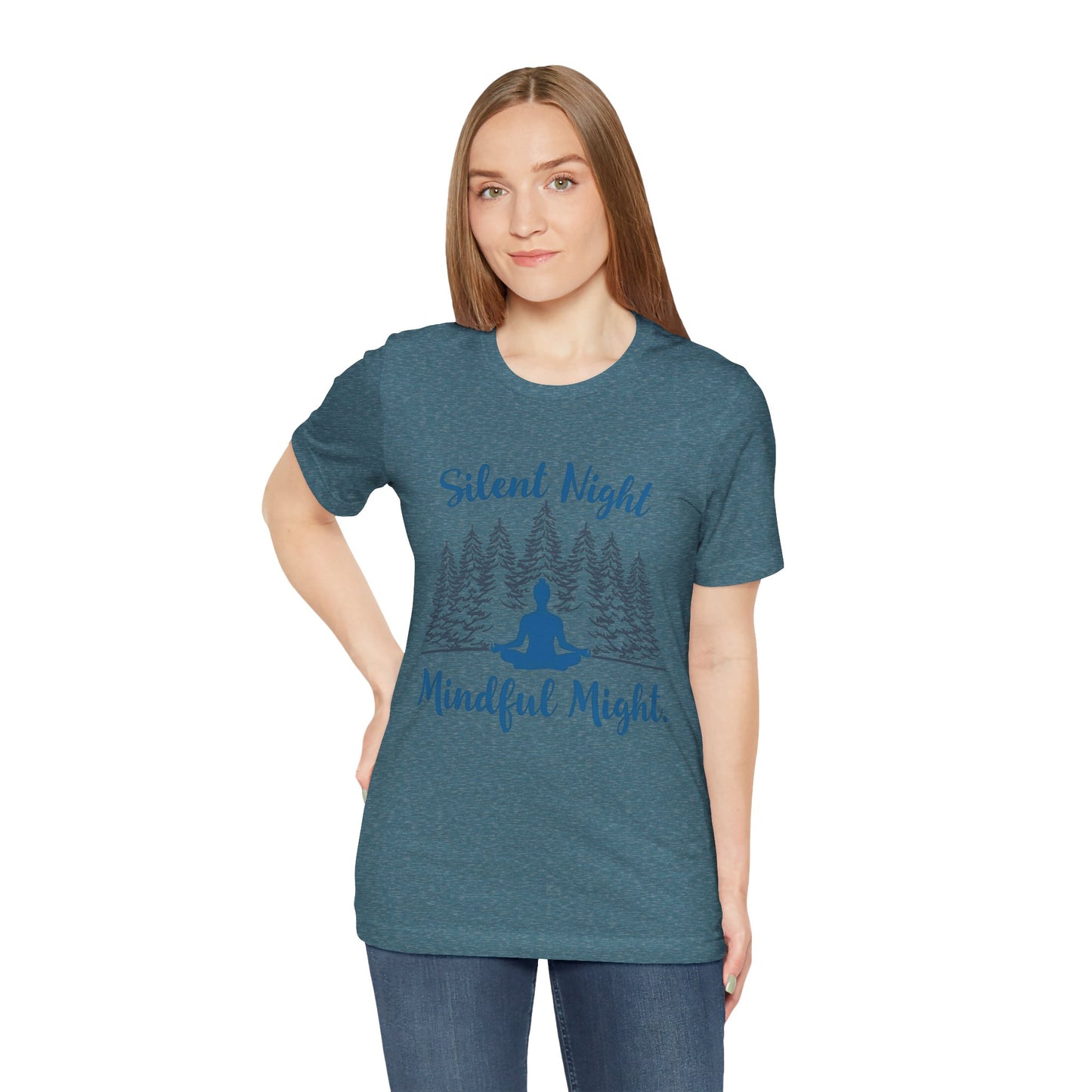 Silent Night, Mindful Might T-Shirt | Winter Meditation & Mindfulness Tee