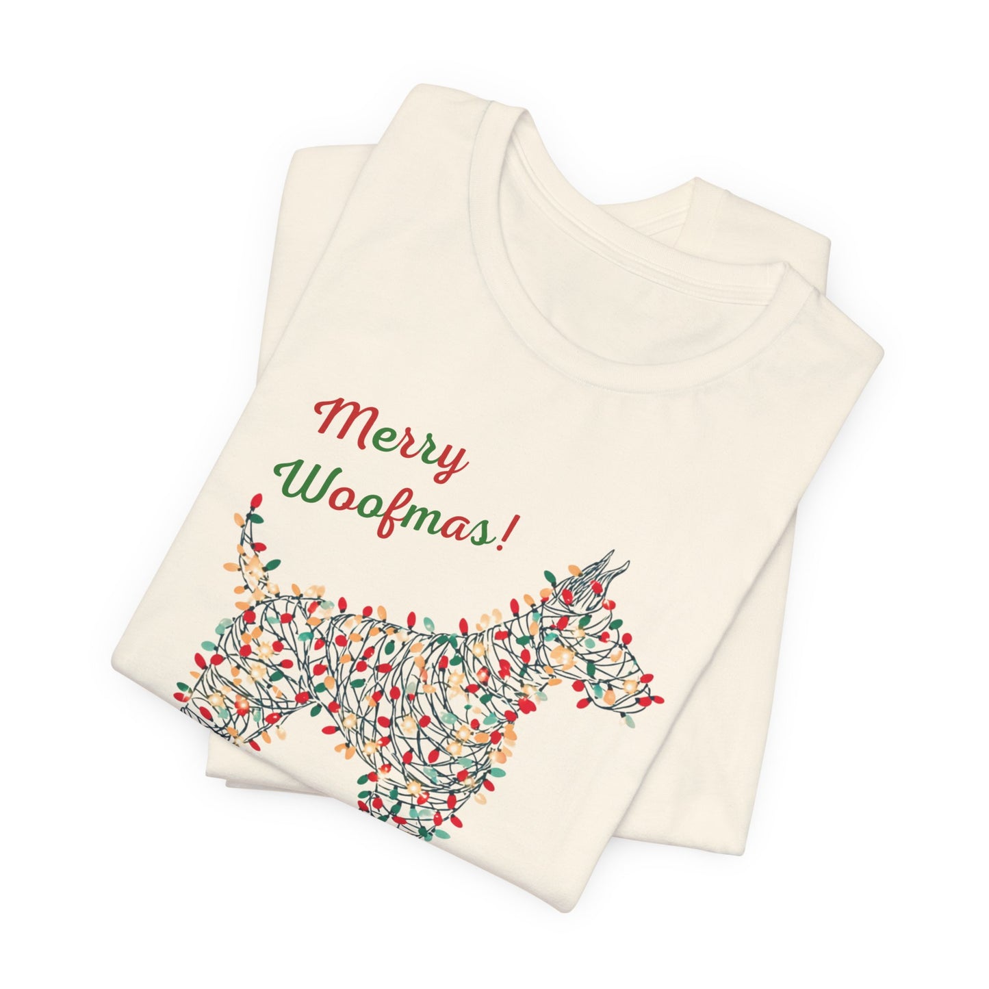Merry Woofmas! Dog Christmas Lights T-Shirt