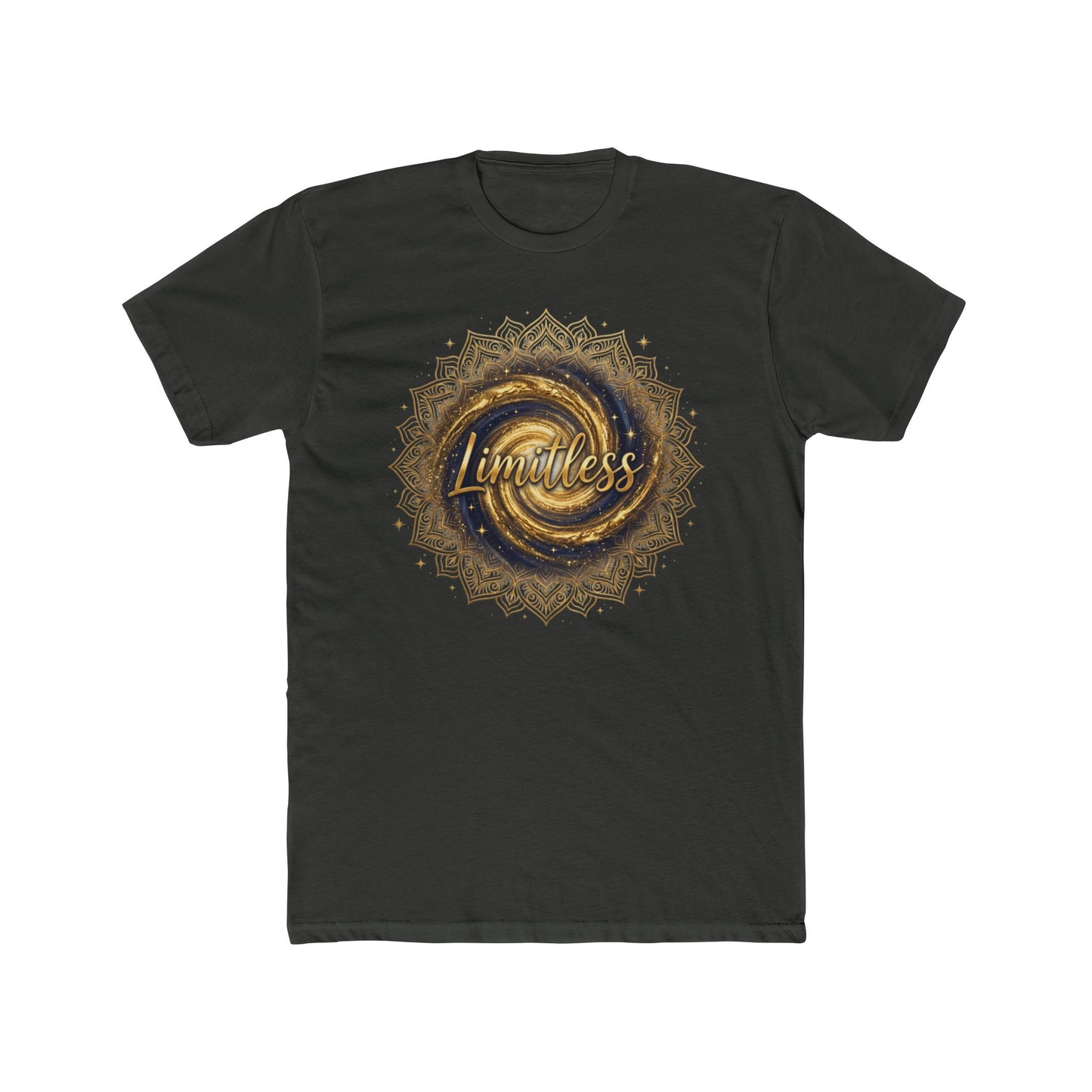 "Limitless" Tee | Inspirational Gold Mandala Galaxy Graphic T-Shirt