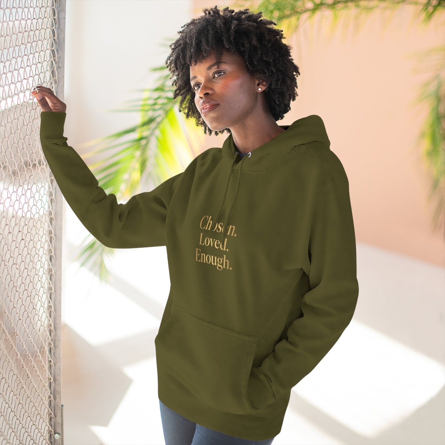 Chosen. Loved. Enough. Hoodie | Cozy Faith Affirmation
