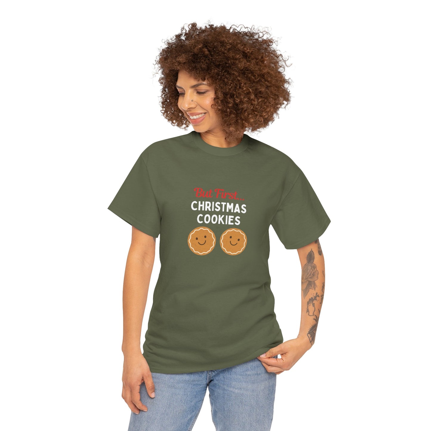 But First… Christmas Cookies T-Shirt | Funny Holiday Baking Tee