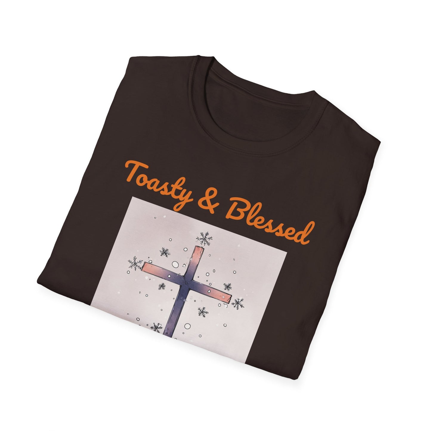 Toasty & Blessed Christian Cross T-Shirt — Cozy & Faith-Inspired