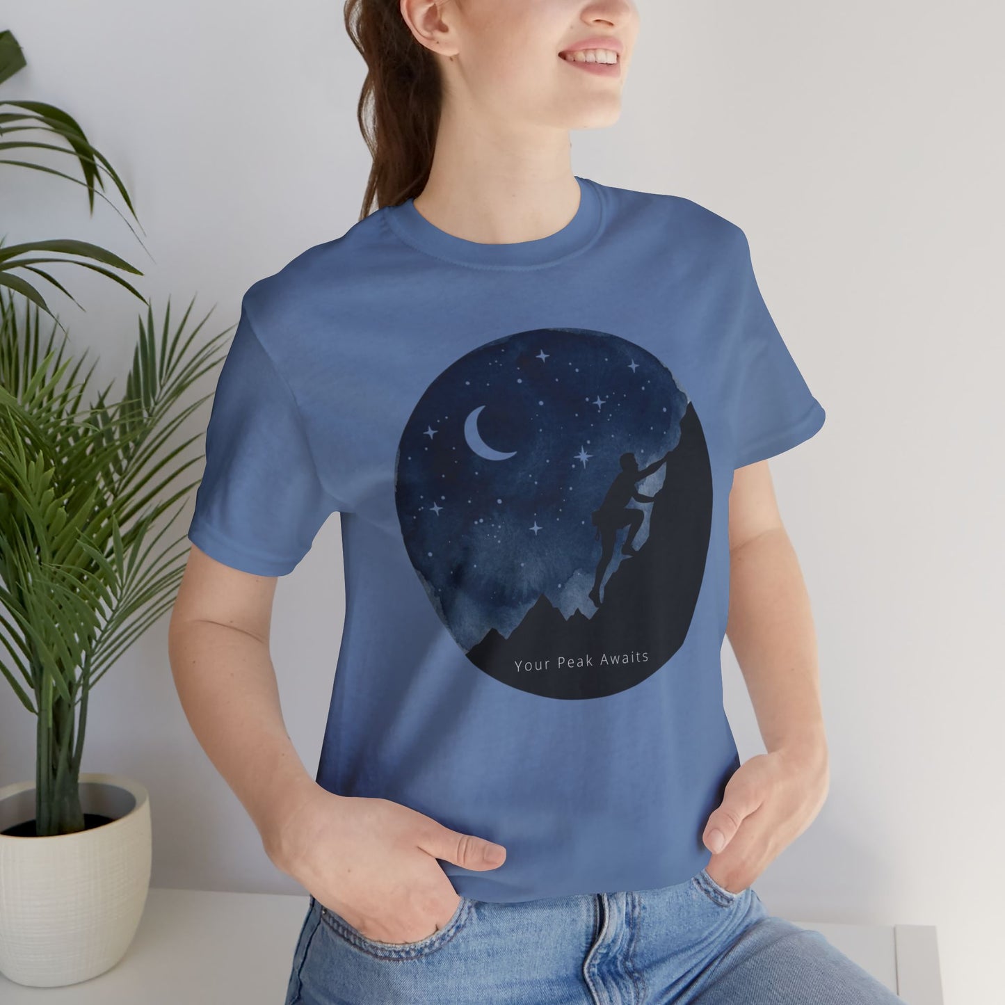 Your Peak Awaits Tee | Mountain Night Sky Motivation Shirt
