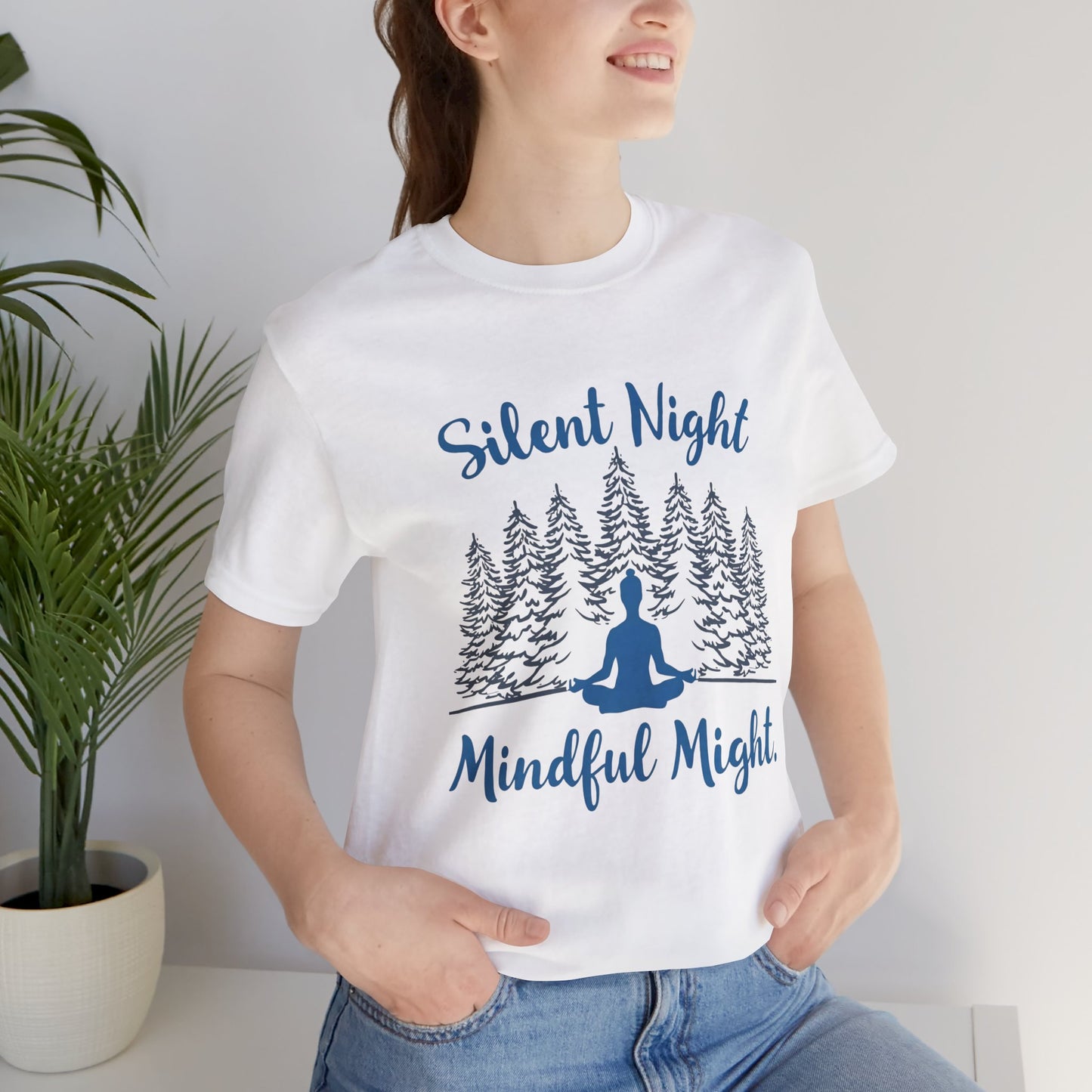 Silent Night, Mindful Might T-Shirt | Winter Meditation & Mindfulness Tee