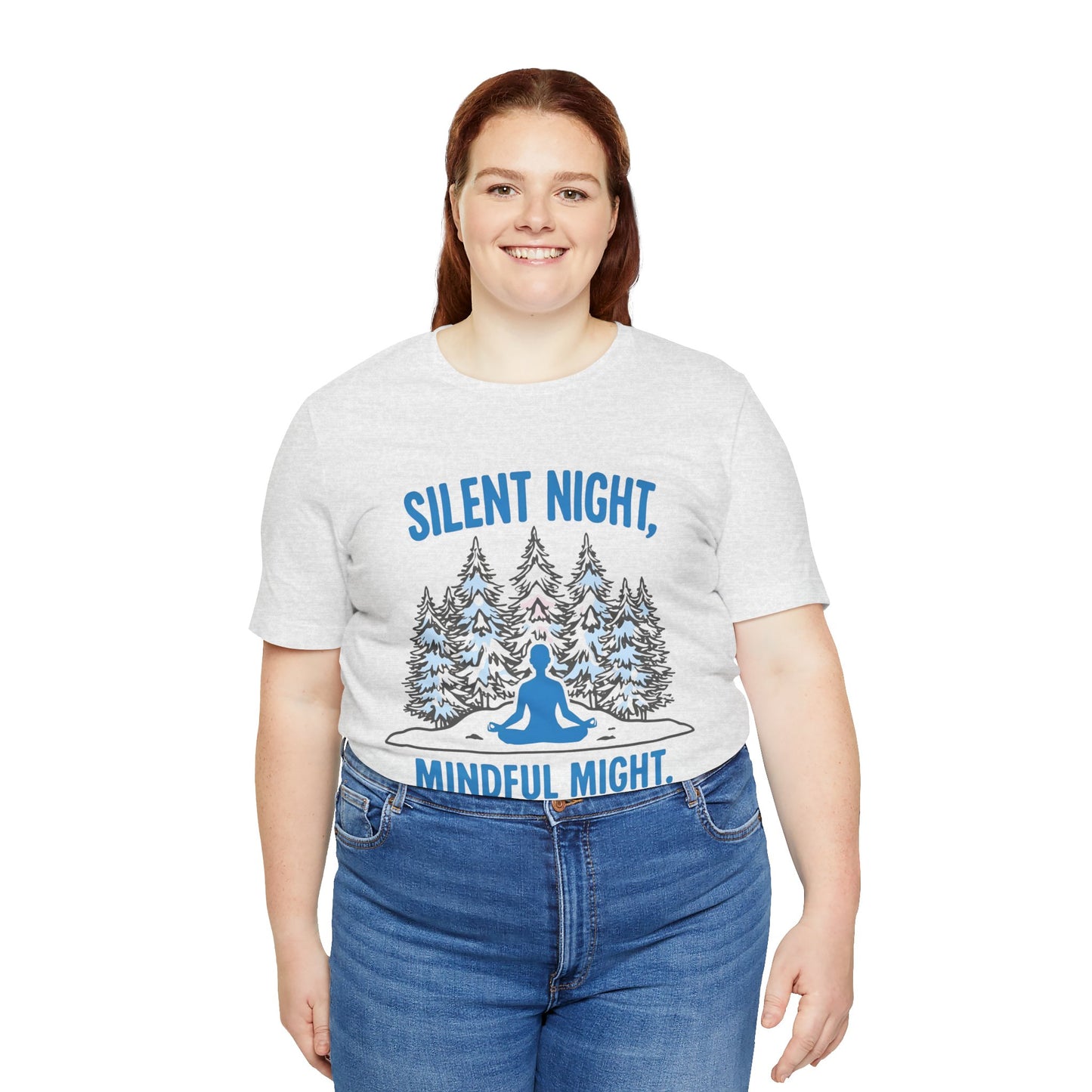 Silent Night, Mindful Might T-Shirt | Winter Meditation & Mindfulness Tee
