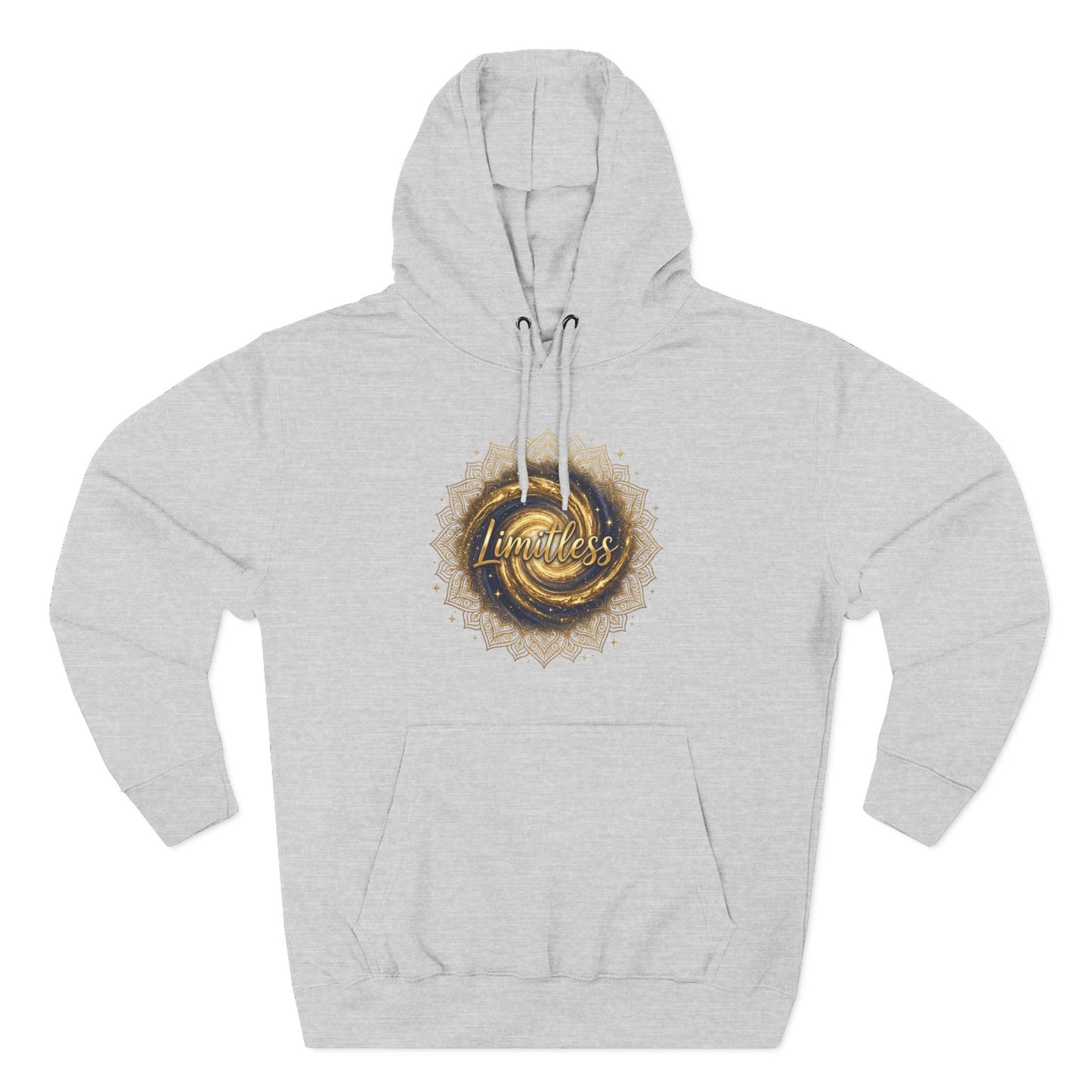 Limitless Gold Mandala Hoodie — Inspirational Graphic Fleece Pullover