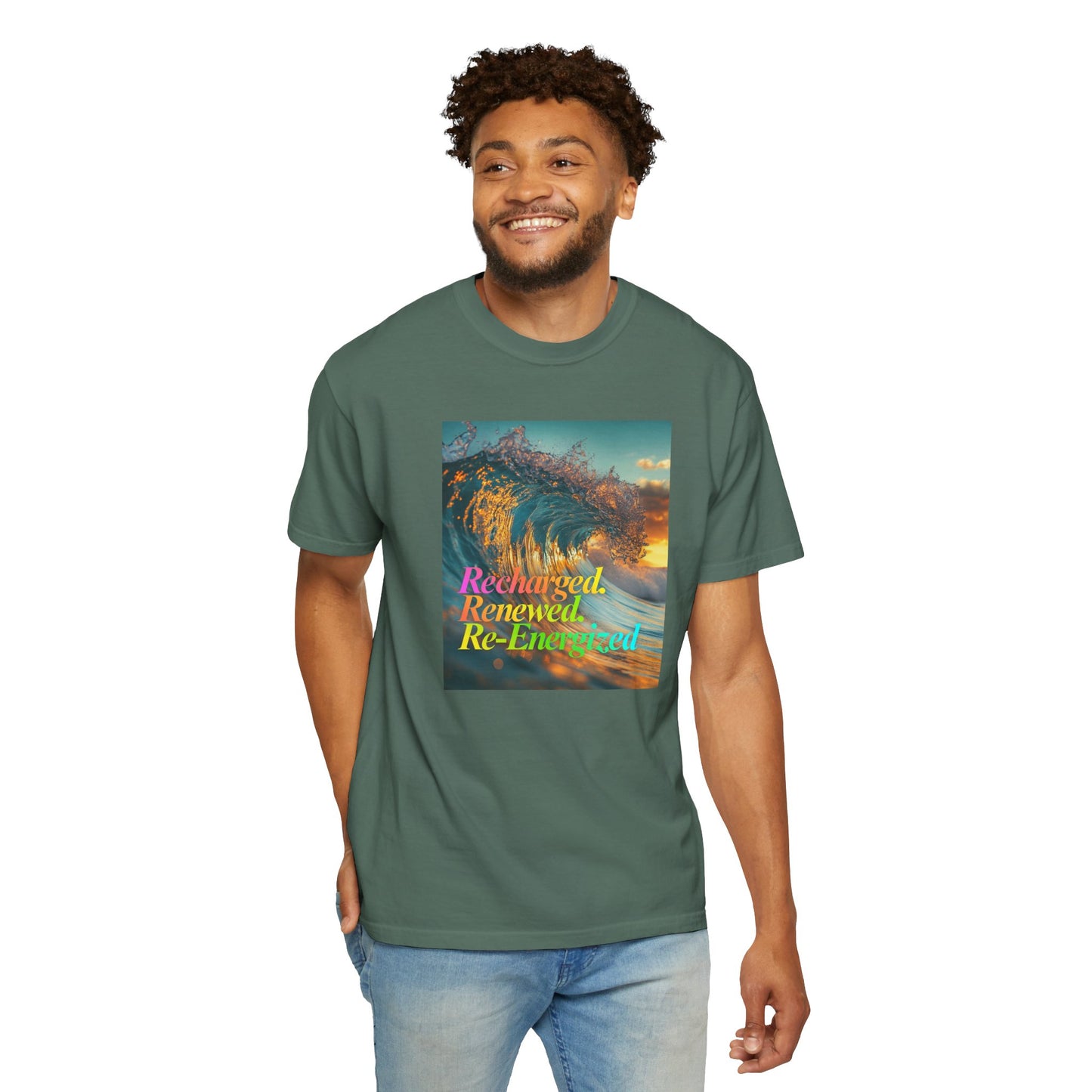 'Recharged, Renewed, Re-Energized'™ Unisex Tee | New Year Motivation Graphic Shirt