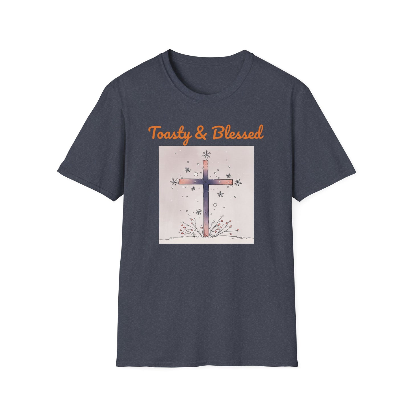 Toasty & Blessed Christian Cross T-Shirt — Cozy & Faith-Inspired