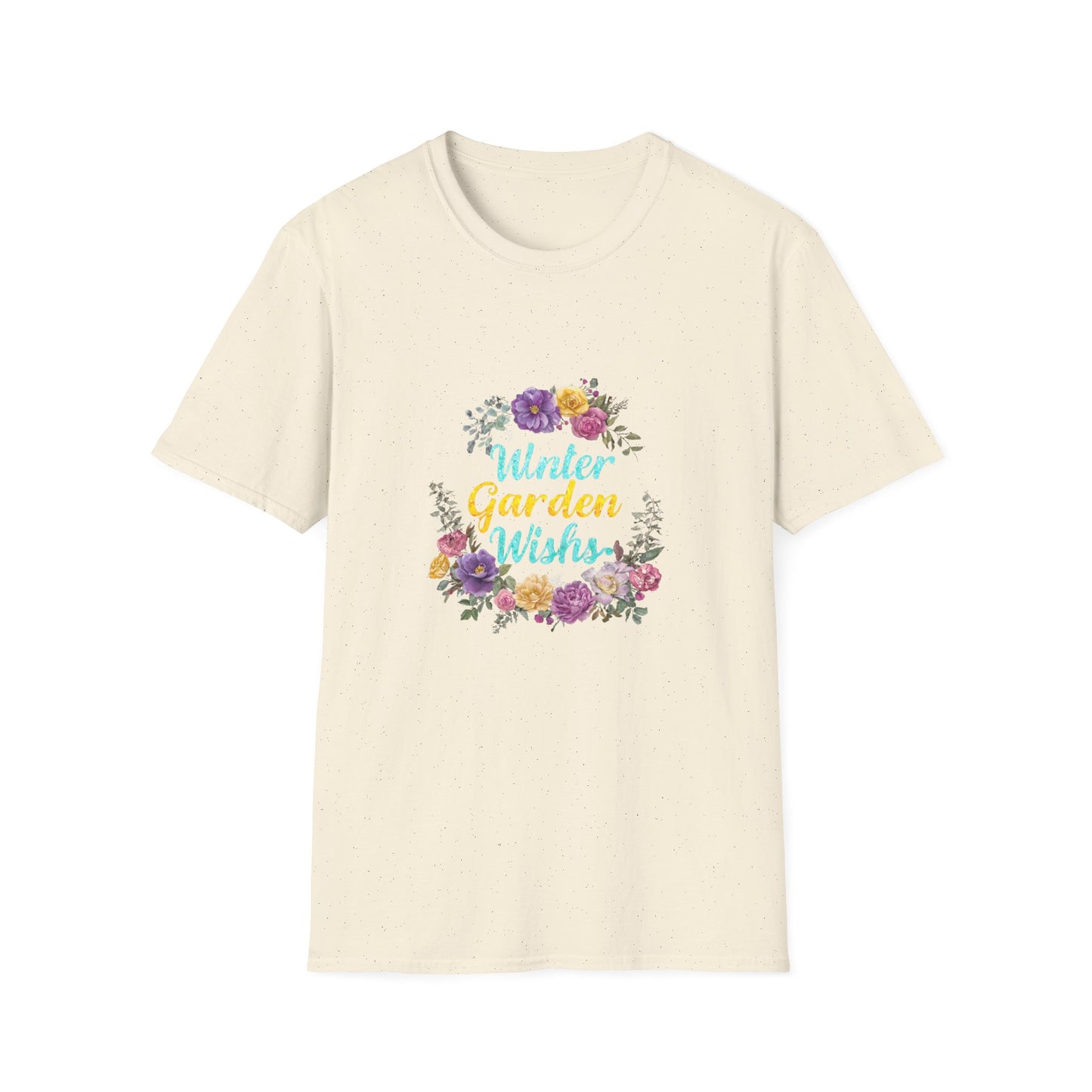 Winter Garden Wishes T-Shirt | Floral Winter Botanical Tee (Light Colors)