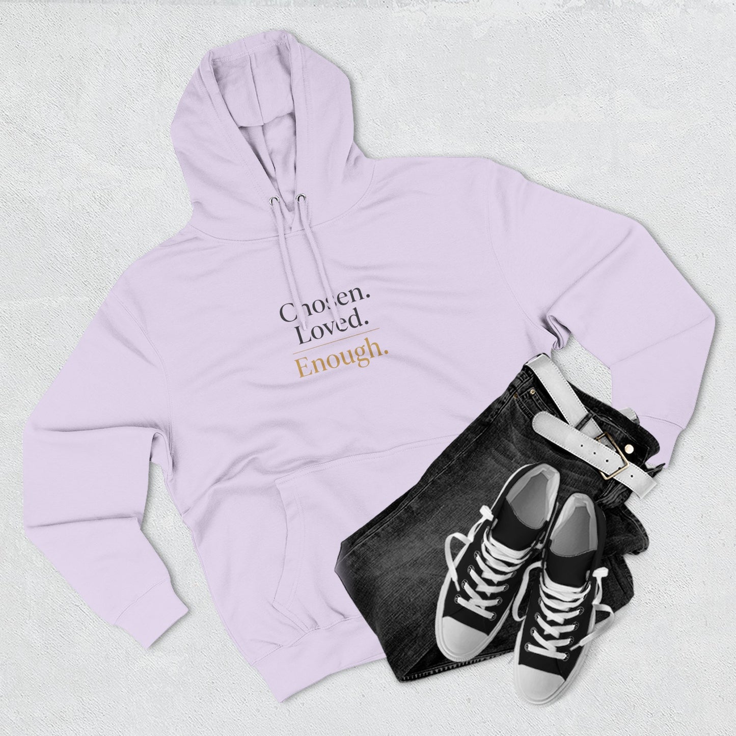 Chosen. Loved. Enough. Hoodie | Cozy Faith Affirmation