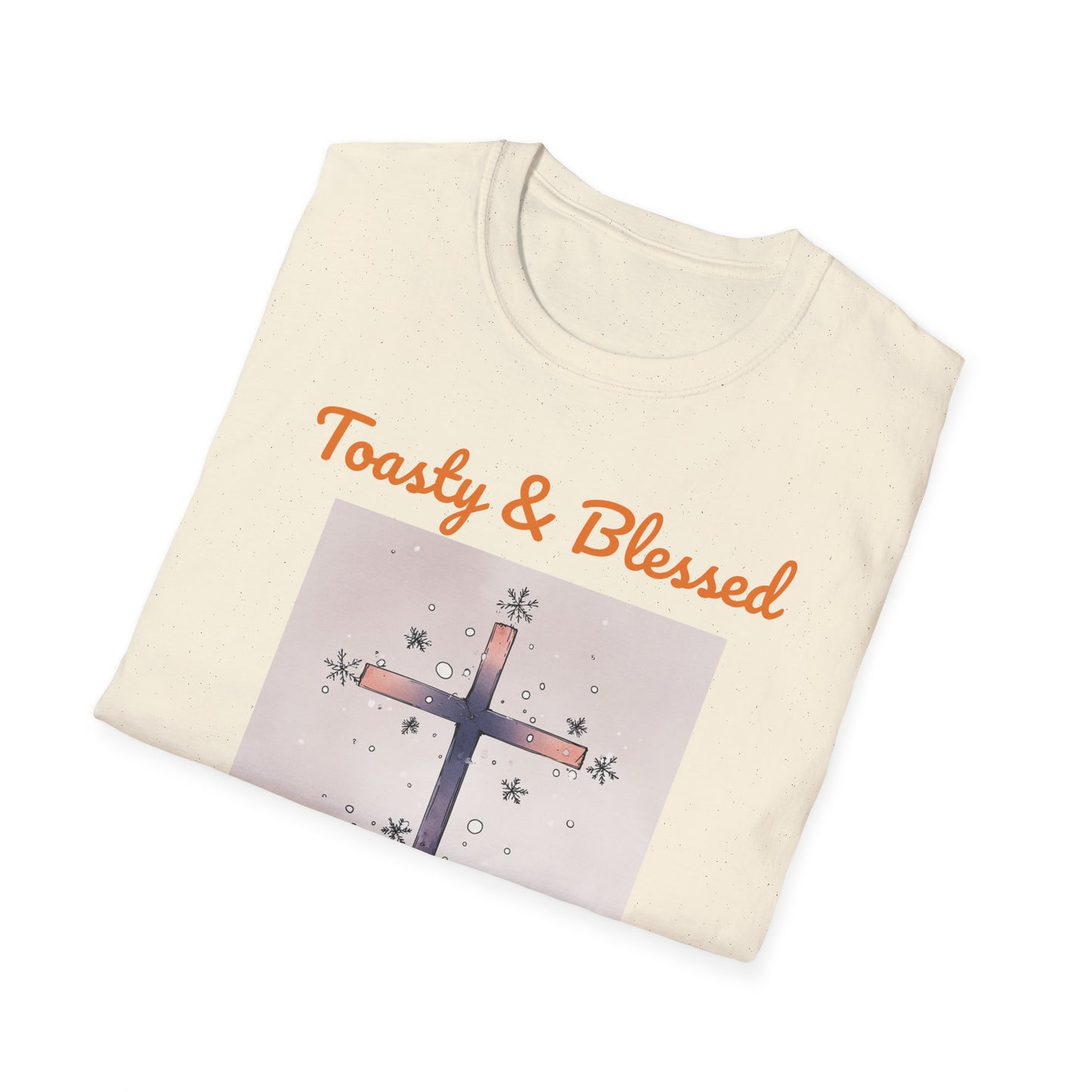 Toasty & Blessed Christian Cross T-Shirt — Cozy & Faith-Inspired