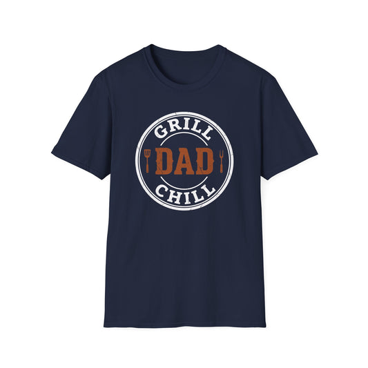 Grill and Chill Dad Shirt | BBQ Dad Father's Day Tee | Funny Dad Grilling Gift | BBQ Lover Dad Shirt