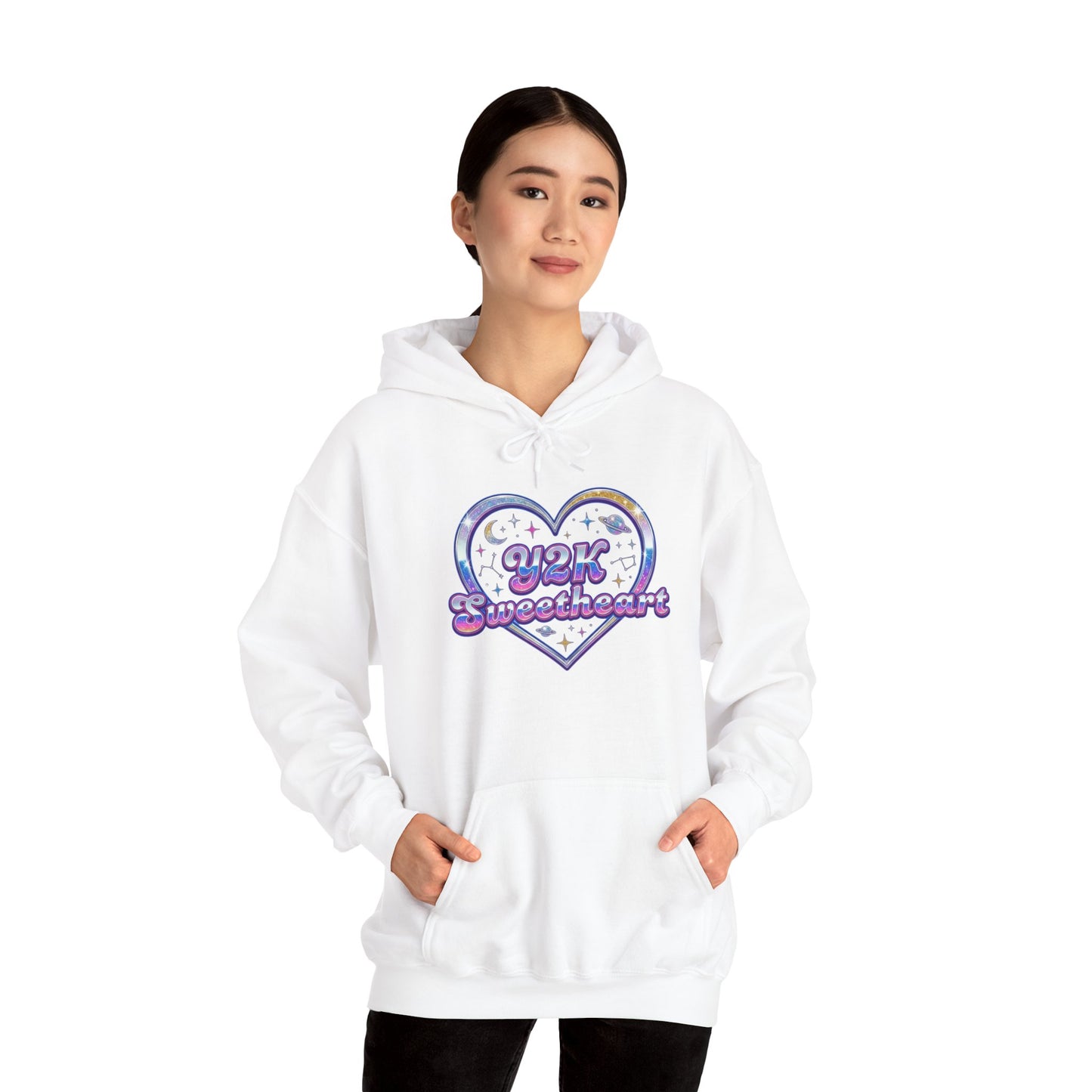 Y2K Sweetheart Classic Warmth Hoodie – Valentine Cozy Heart