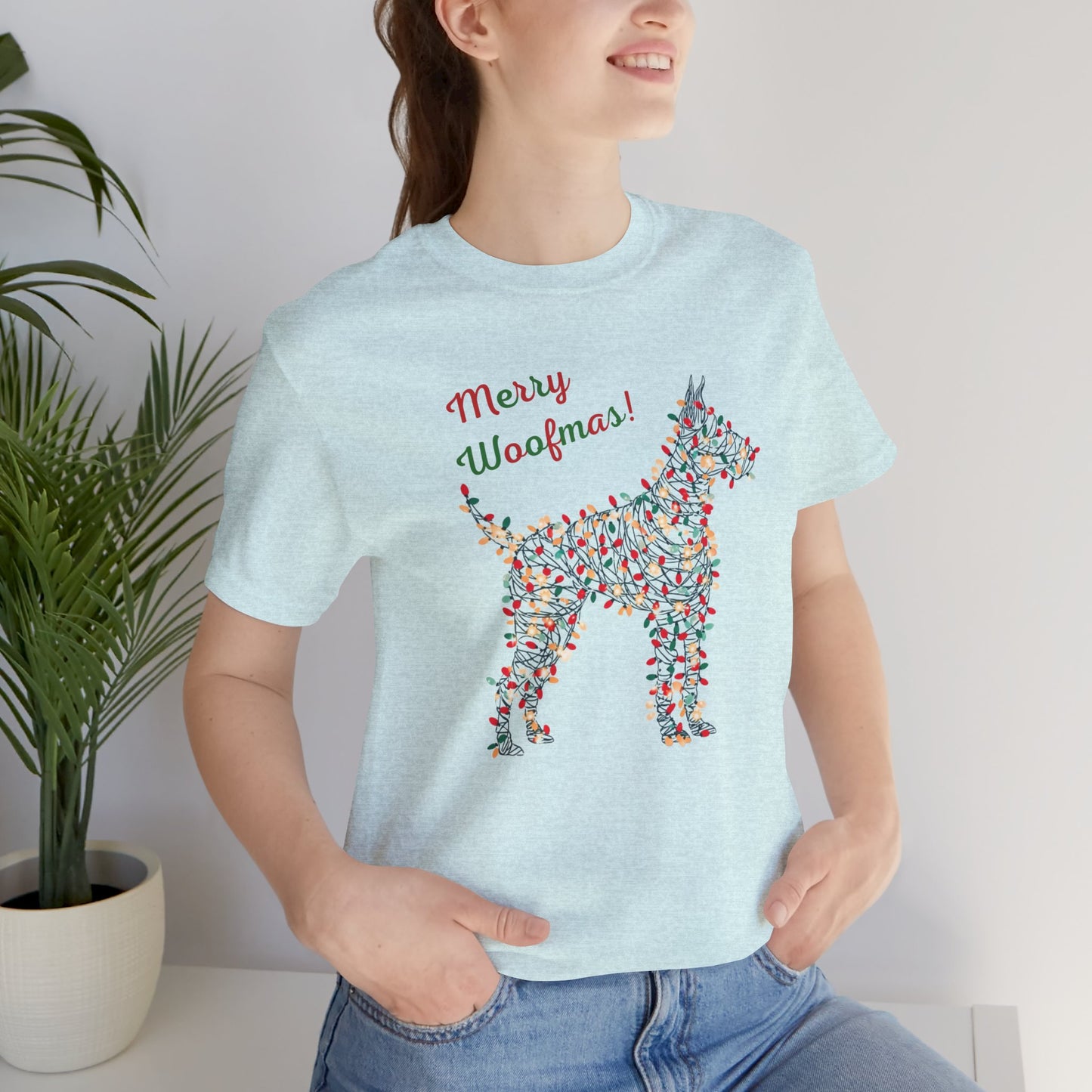 Merry Woofmas! Dog Christmas Lights T-Shirt