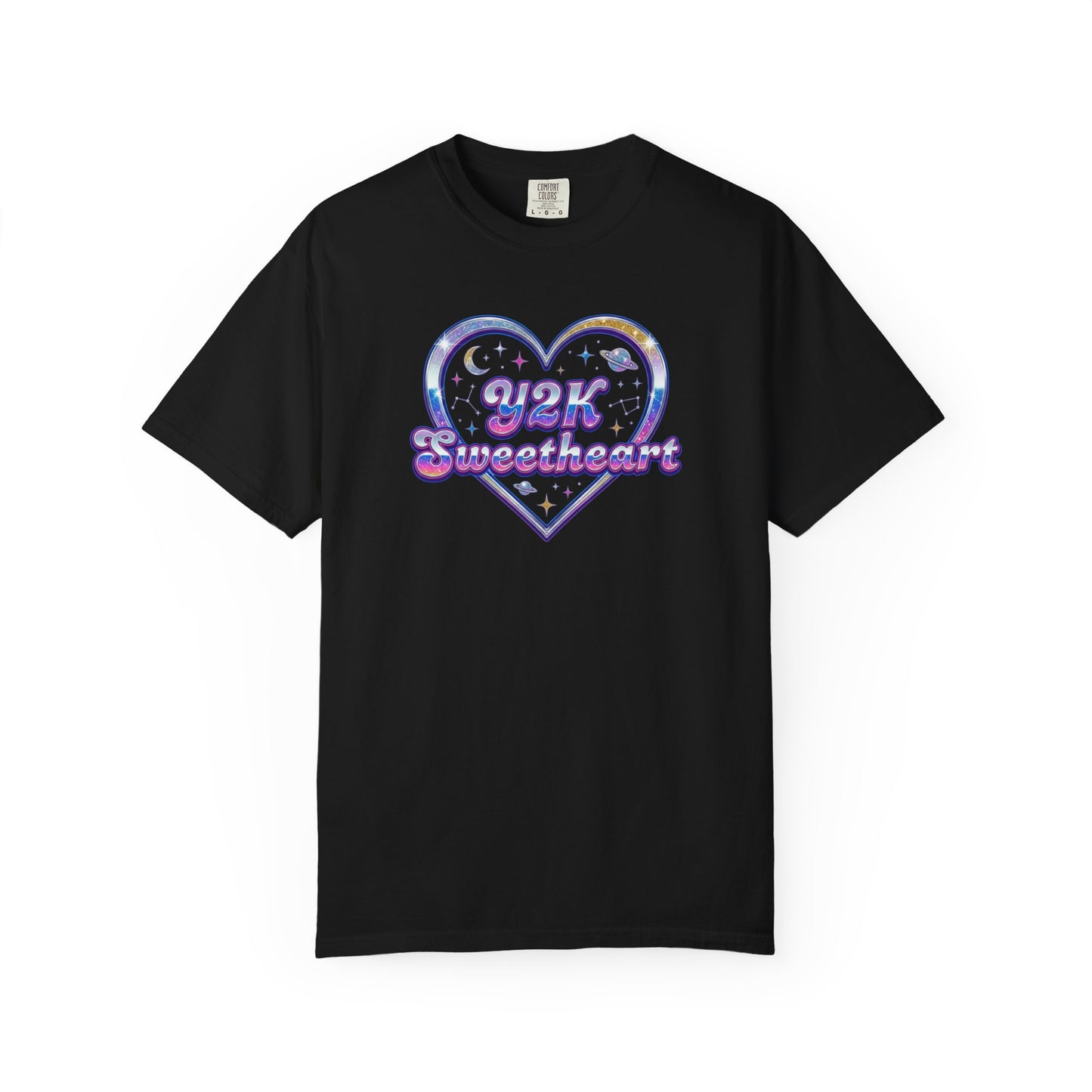 "90s Sweetheart" Heart Graphic Premium T-Shirt — Retro Pastel Y2K Tee
