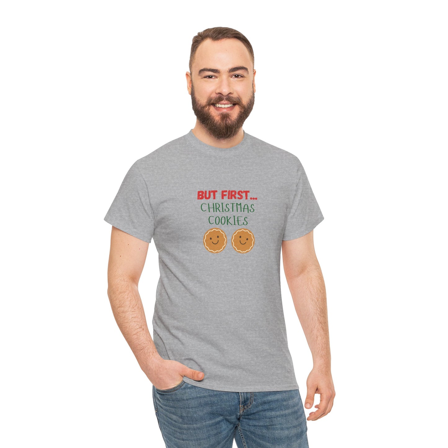 But First Cookies T-Shirt | Minimal Holiday Cookie Graphic Tee
