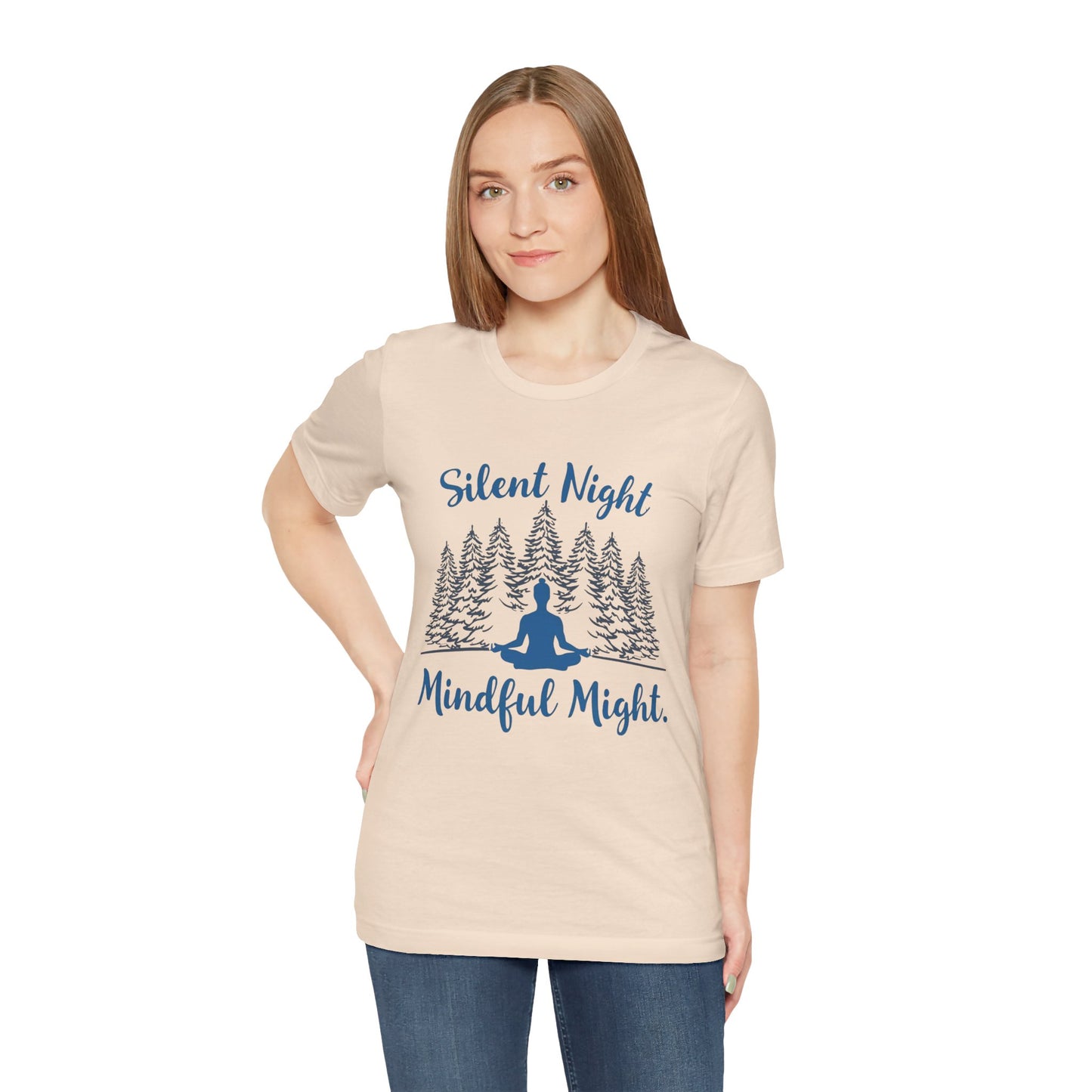 Silent Night, Mindful Might T-Shirt | Winter Meditation & Mindfulness Tee