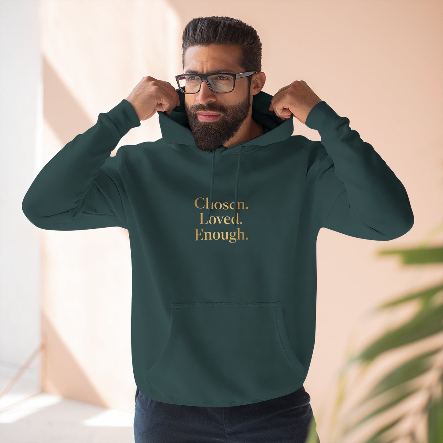 Chosen. Loved. Enough. Hoodie | Cozy Faith Affirmation