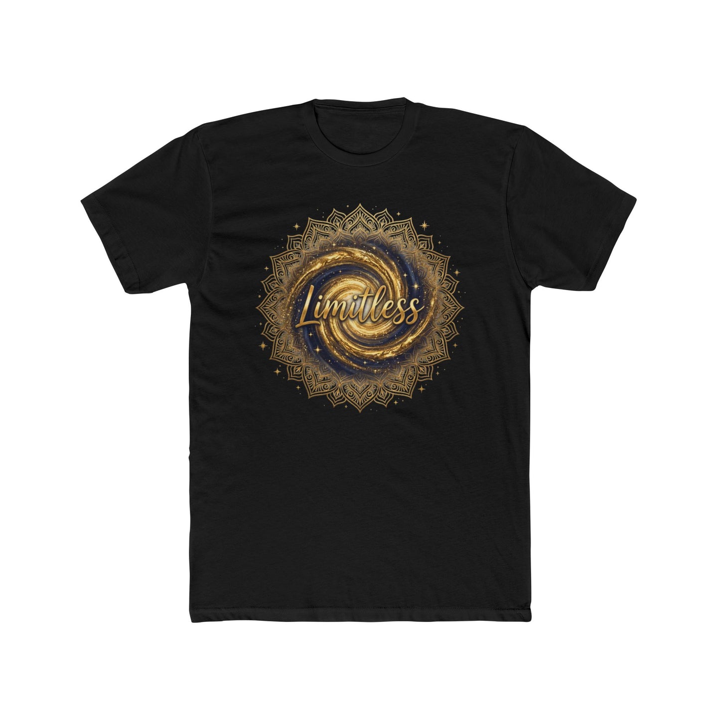 "Limitless" Tee | Inspirational Gold Mandala Galaxy Graphic T-Shirt