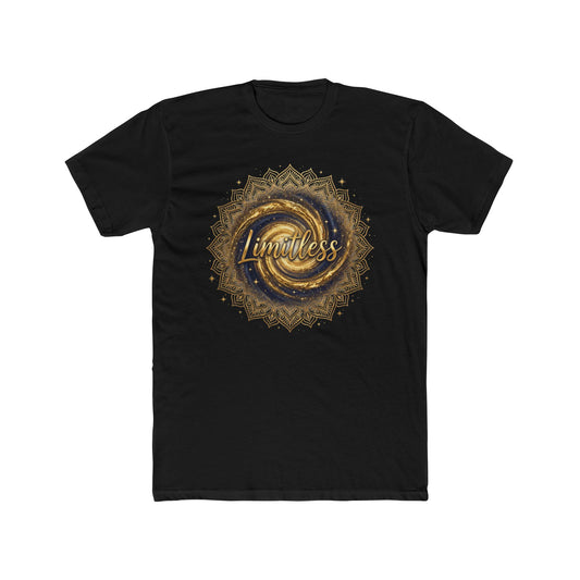"Limitless" Tee | Inspirational Gold Mandala Galaxy Graphic T-Shirt