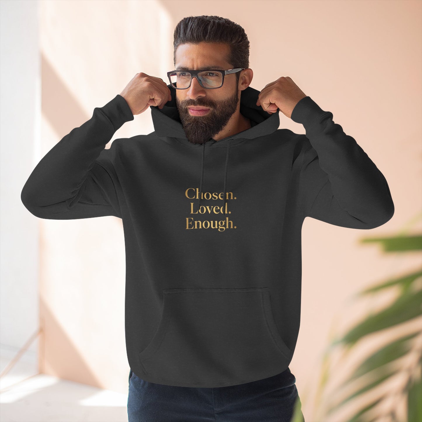 Chosen. Loved. Enough. Hoodie | Cozy Faith Affirmation