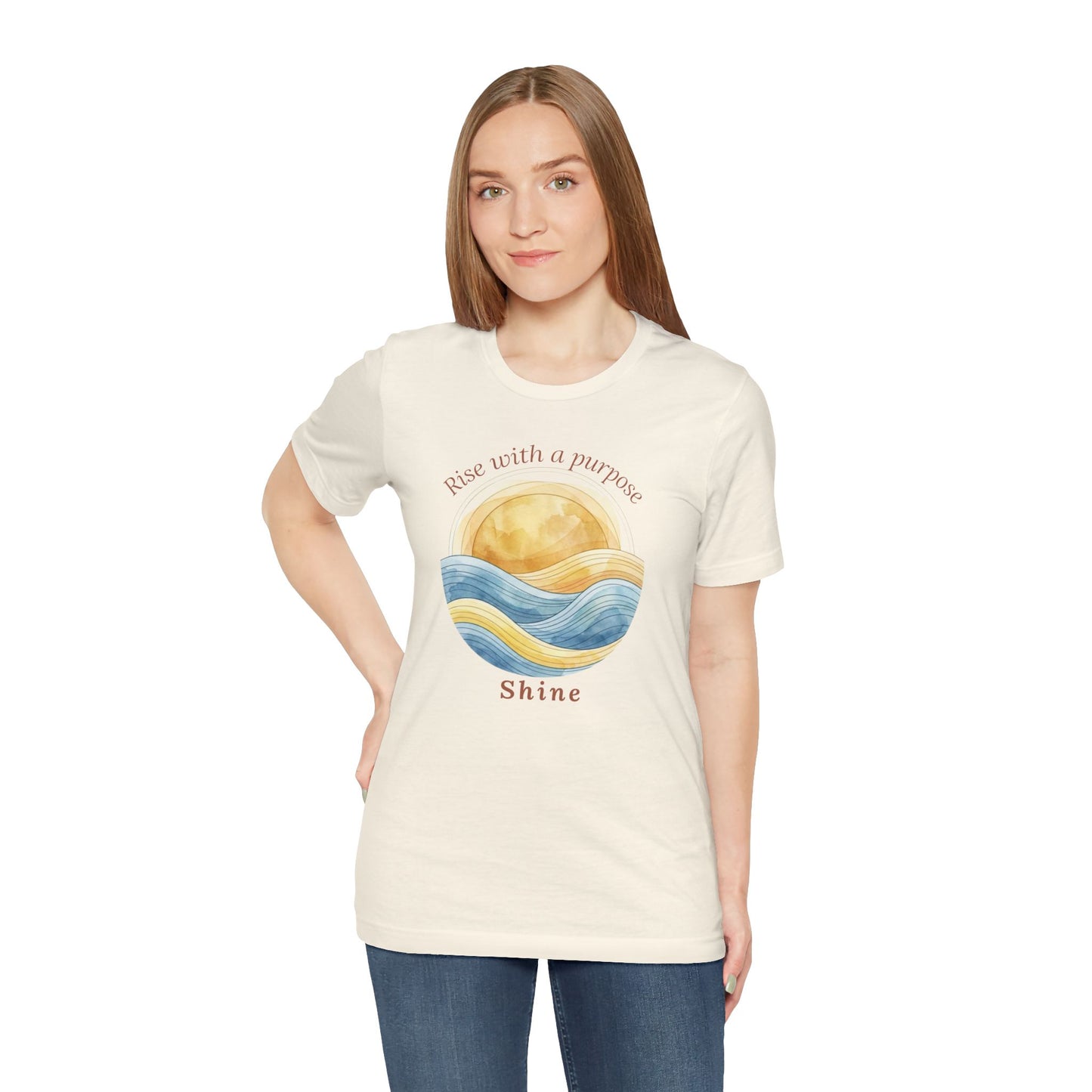 "Rise With a Purpose -Shine" Tee | Shine Sunrise Motivation Shirt