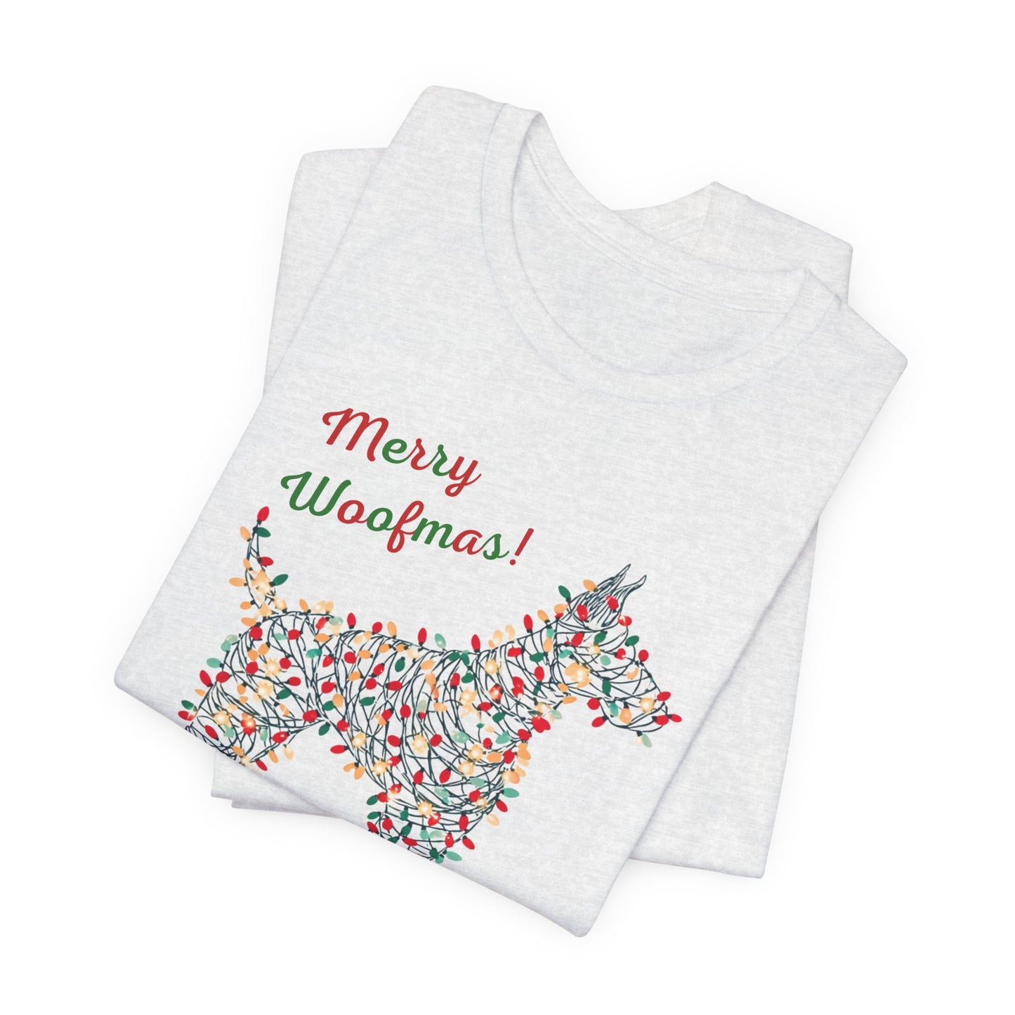 Merry Woofmas! Dog Christmas Lights T-Shirt