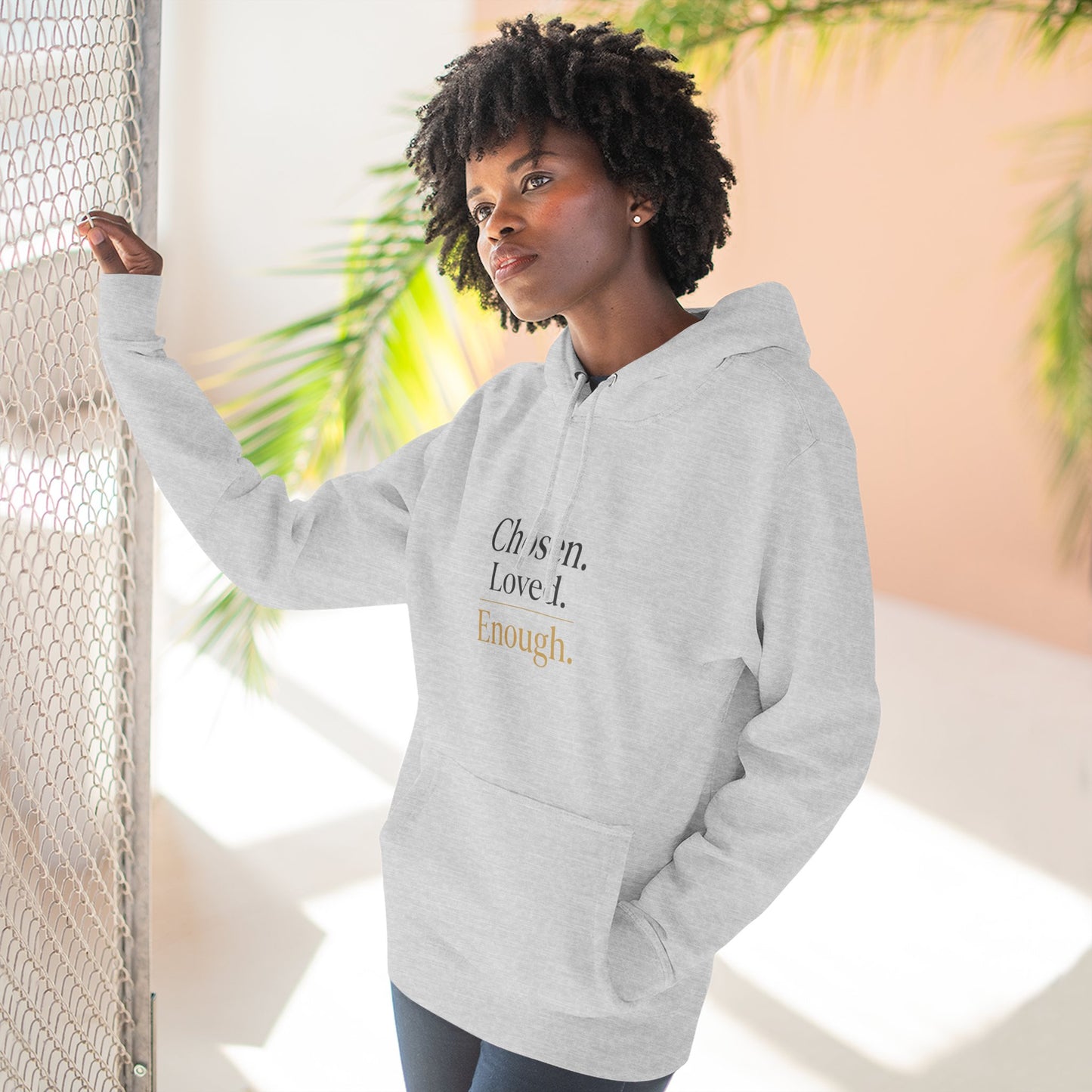 Chosen. Loved. Enough. Hoodie | Cozy Faith Affirmation