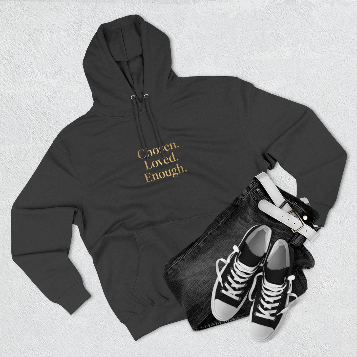 Chosen. Loved. Enough. Hoodie | Cozy Faith Affirmation