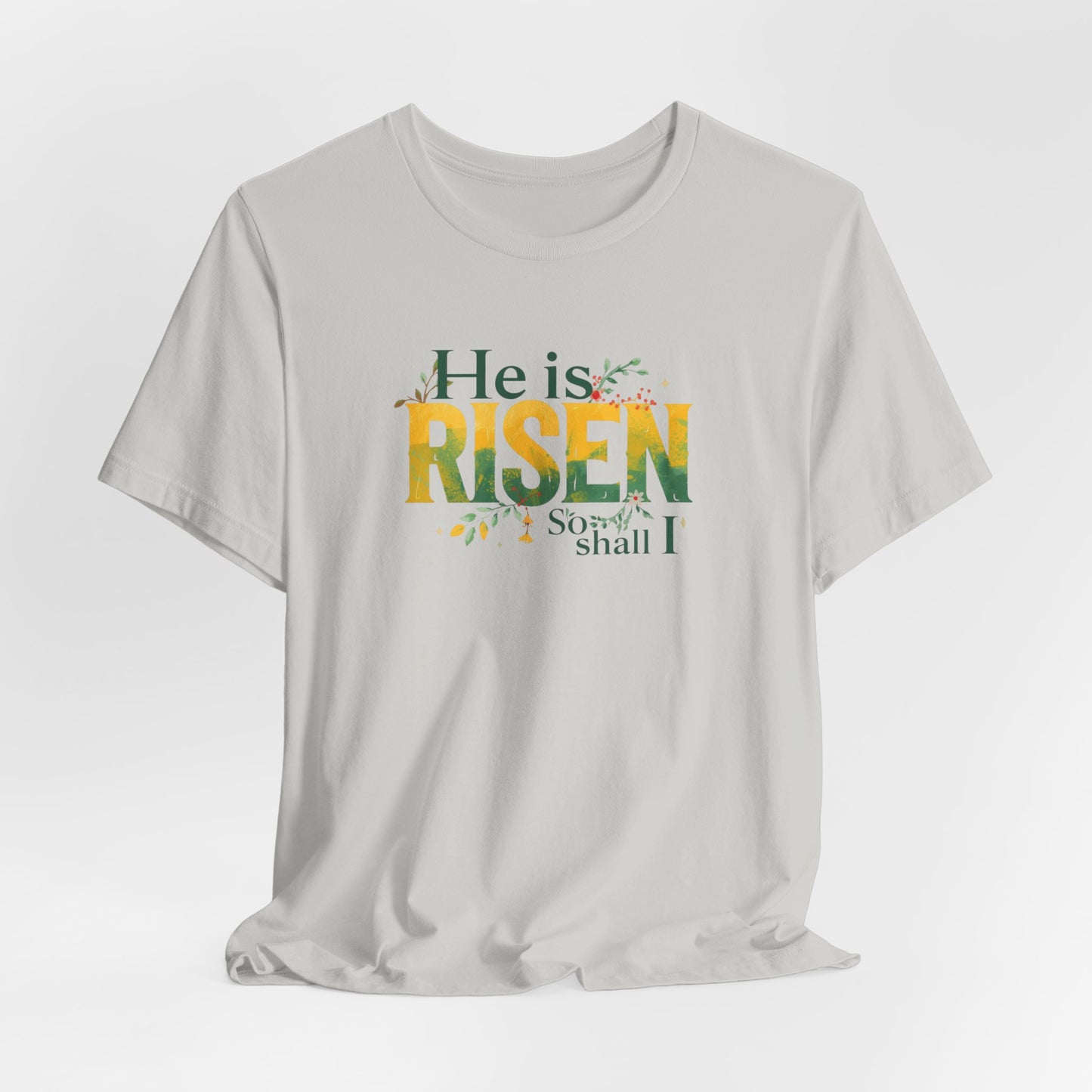 He Is Risen Tee - Christian Easter Celebration Typography T-Shirt