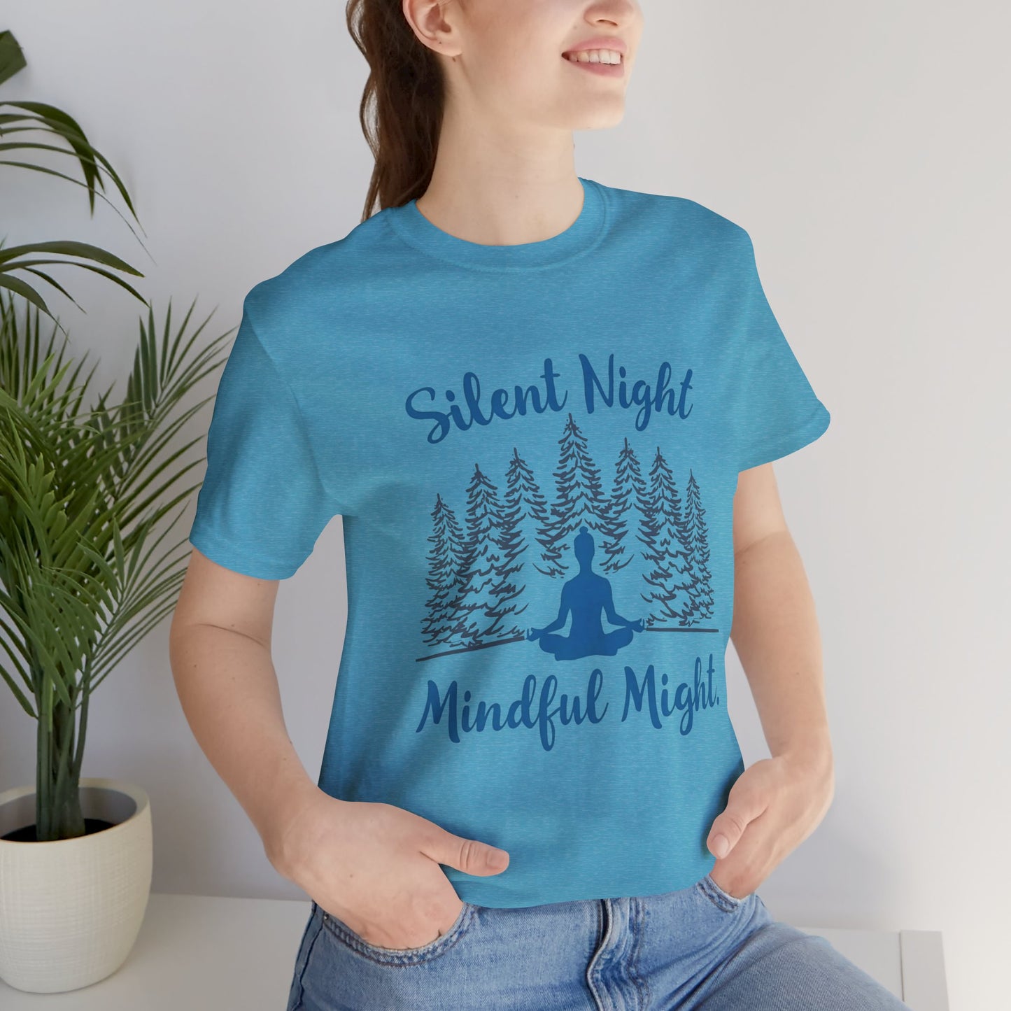 Silent Night, Mindful Might T-Shirt | Winter Meditation & Mindfulness Tee