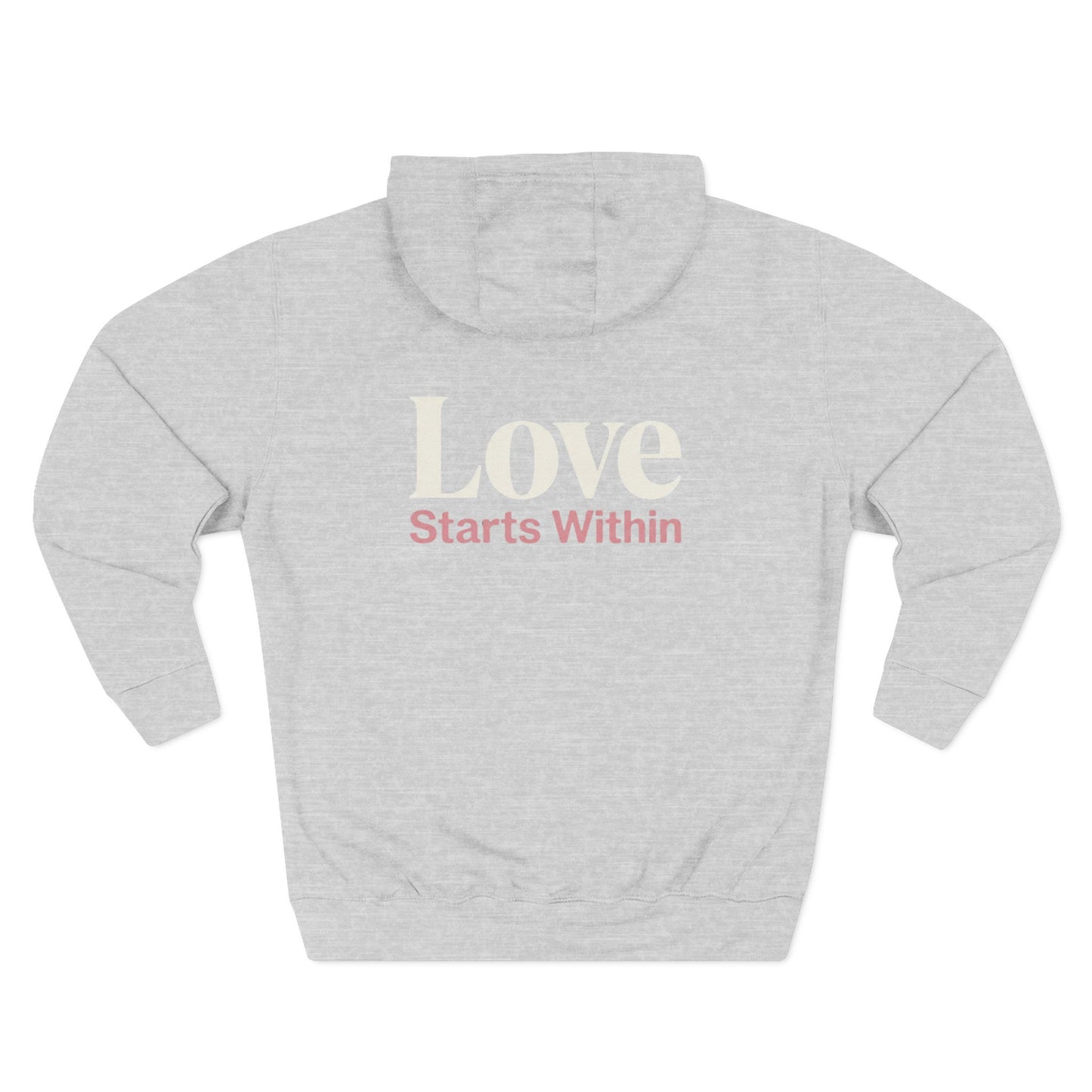 Love Starts Within Back Print Hoodie | Minimal Self‑Love