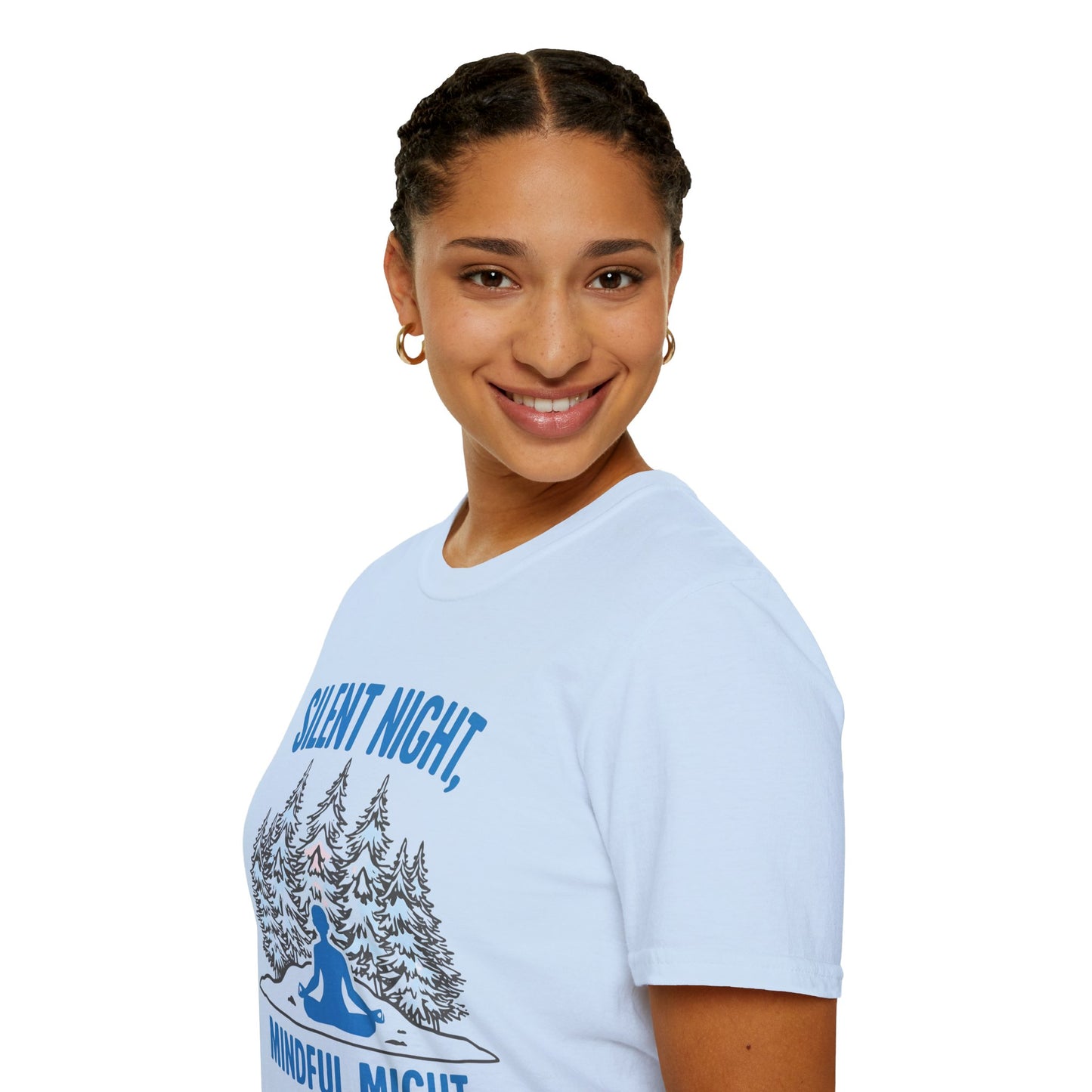 Silent Night, Mindful Might — Winter Meditation T-Shirt