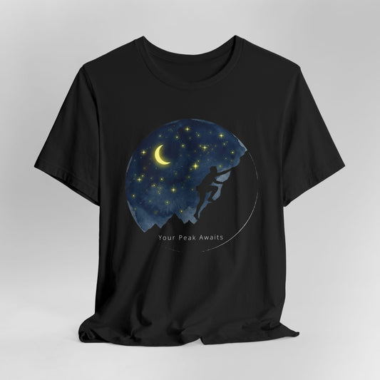 Your Peak Awaits Tee | Mountain Night Sky Motivation Shirt