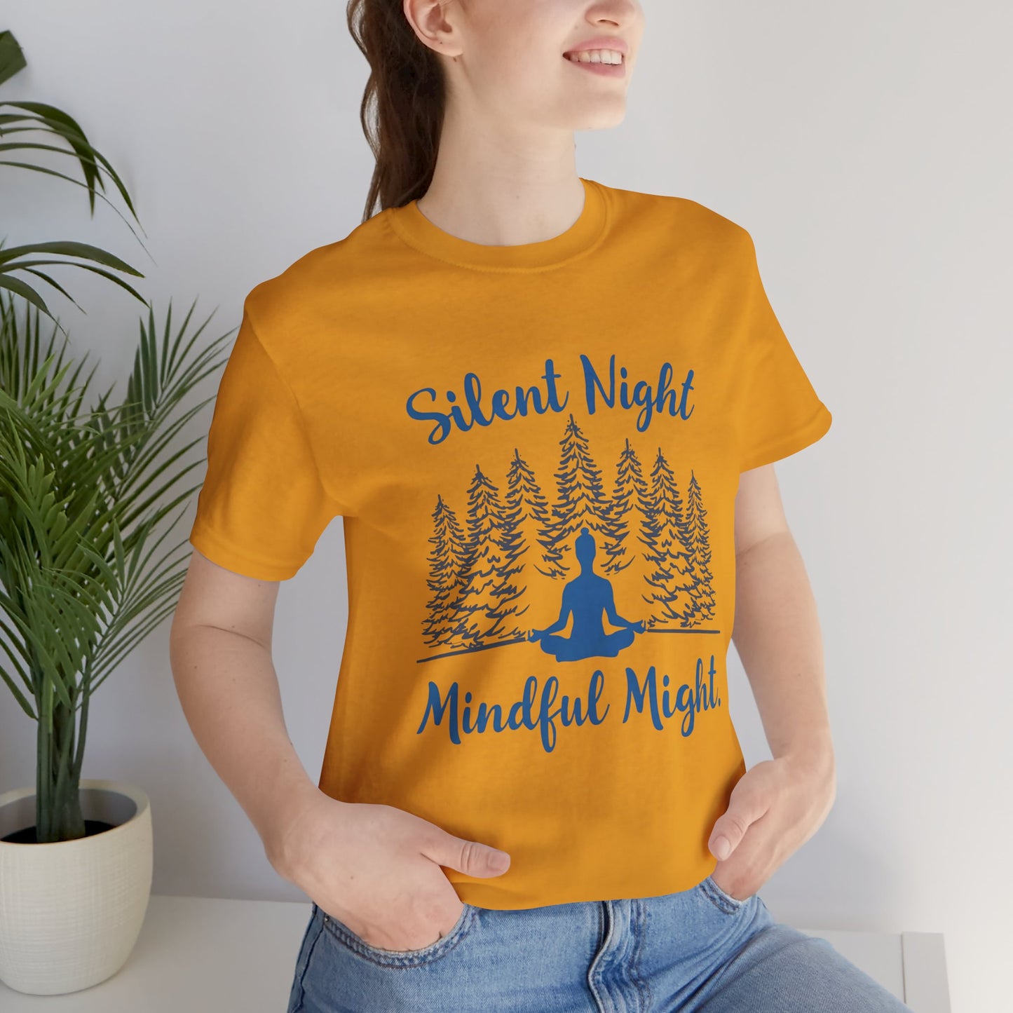 Silent Night, Mindful Might T-Shirt | Winter Meditation & Mindfulness Tee