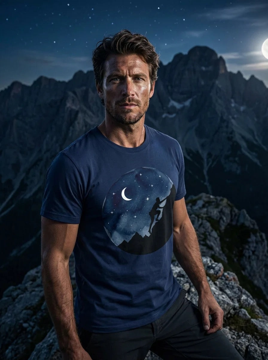Your Peak Awaits Tee | Mountain Night Sky Motivation Shirt