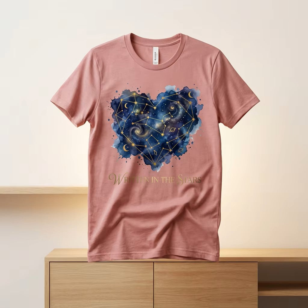 Love Written in the Stars Tee – Celestial Valentine Shirt