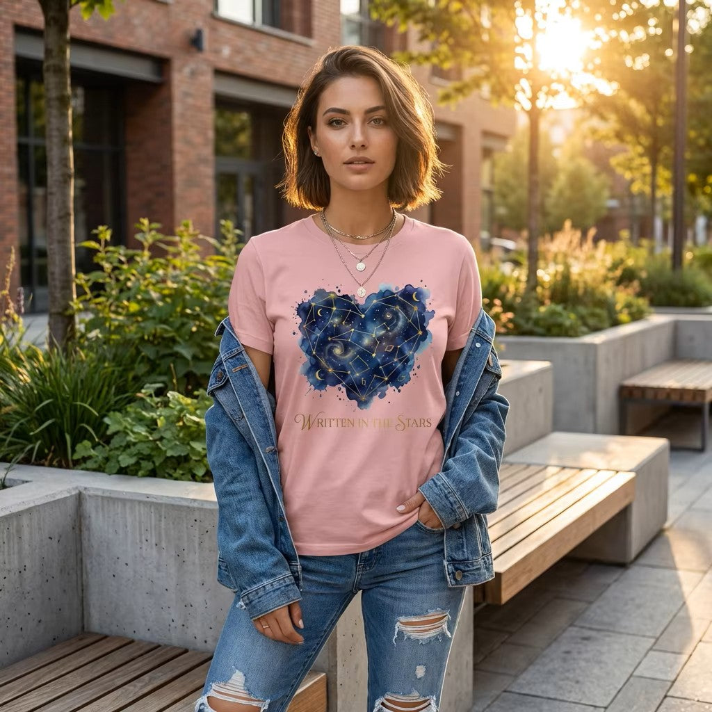 Love Written in the Stars Tee – Celestial Valentine Shirt