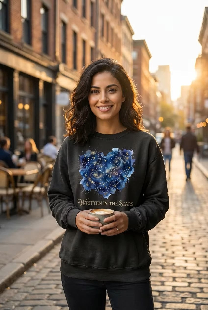 Love Written in the Stars Sweatshirt – Celestial Valentine Crewneck