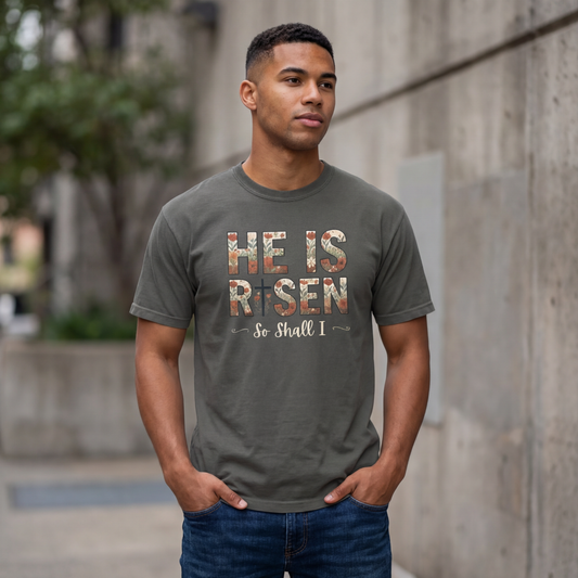 He is Risen Easter T-Shirt | Christian Faith Spring Tee
