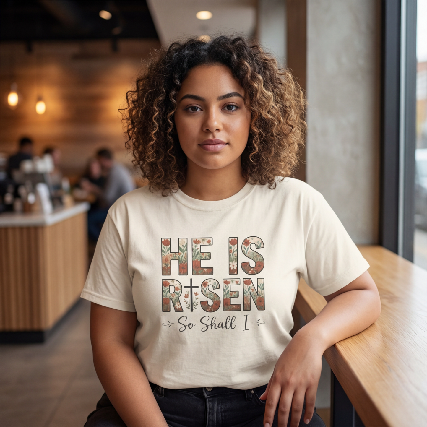 He is Risen Easter T-Shirt | Christian Faith Spring Tee